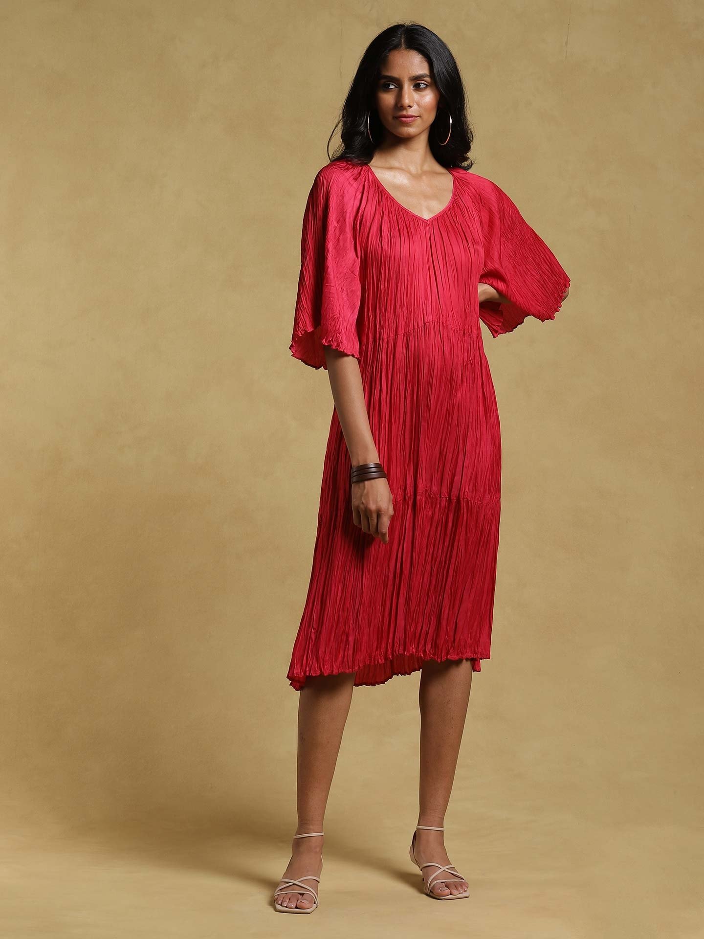 Pink Ethereal Satin Dress