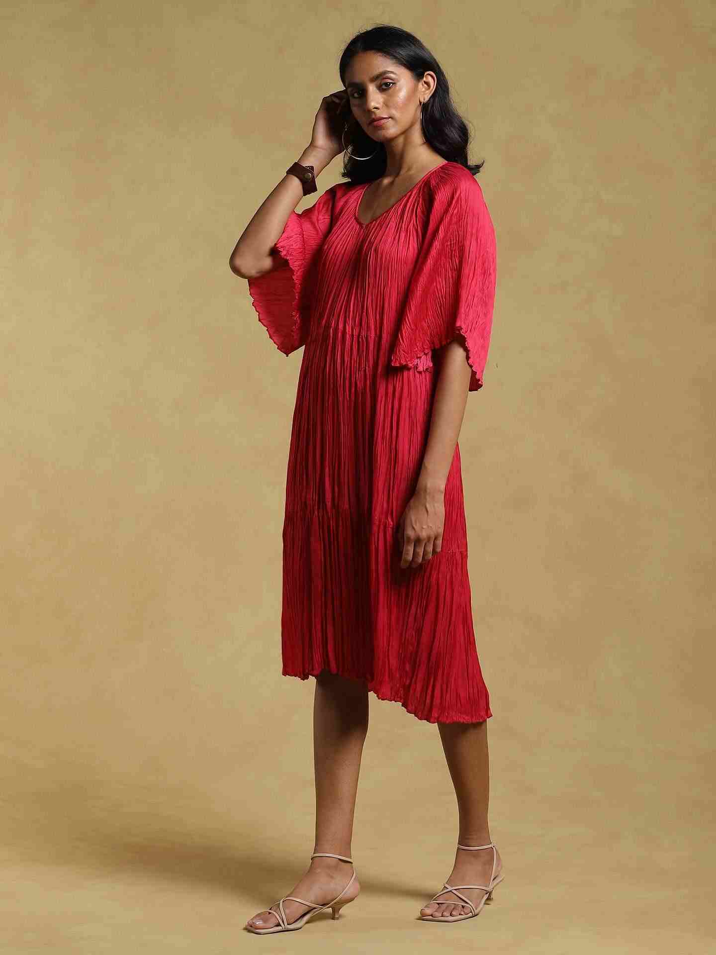 Pink Ethereal Satin Dress