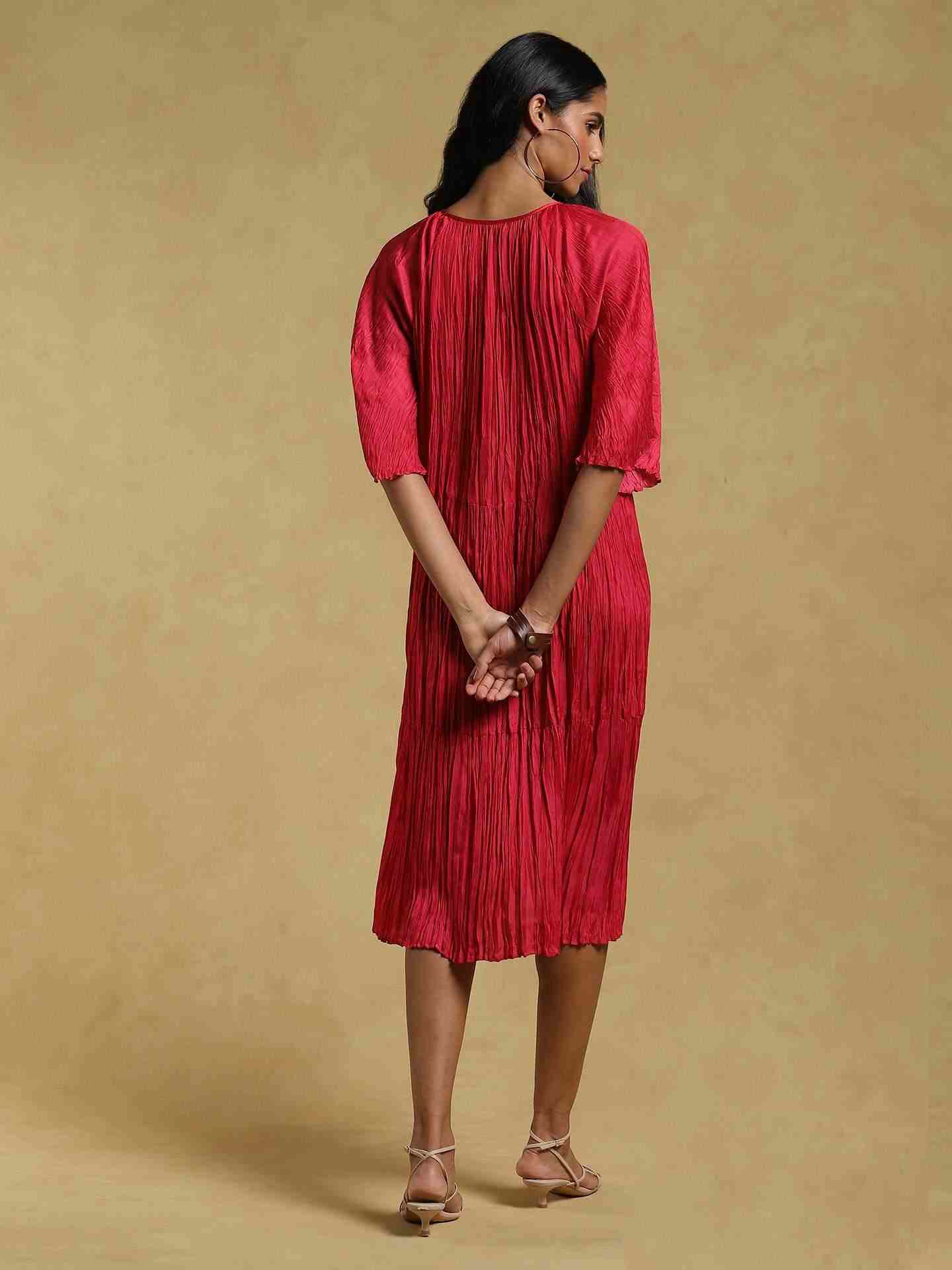 Pink Ethereal Satin Dress