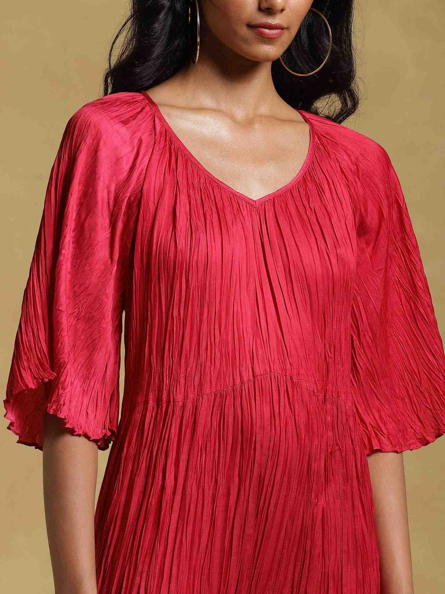 Pink Ethereal Satin Dress