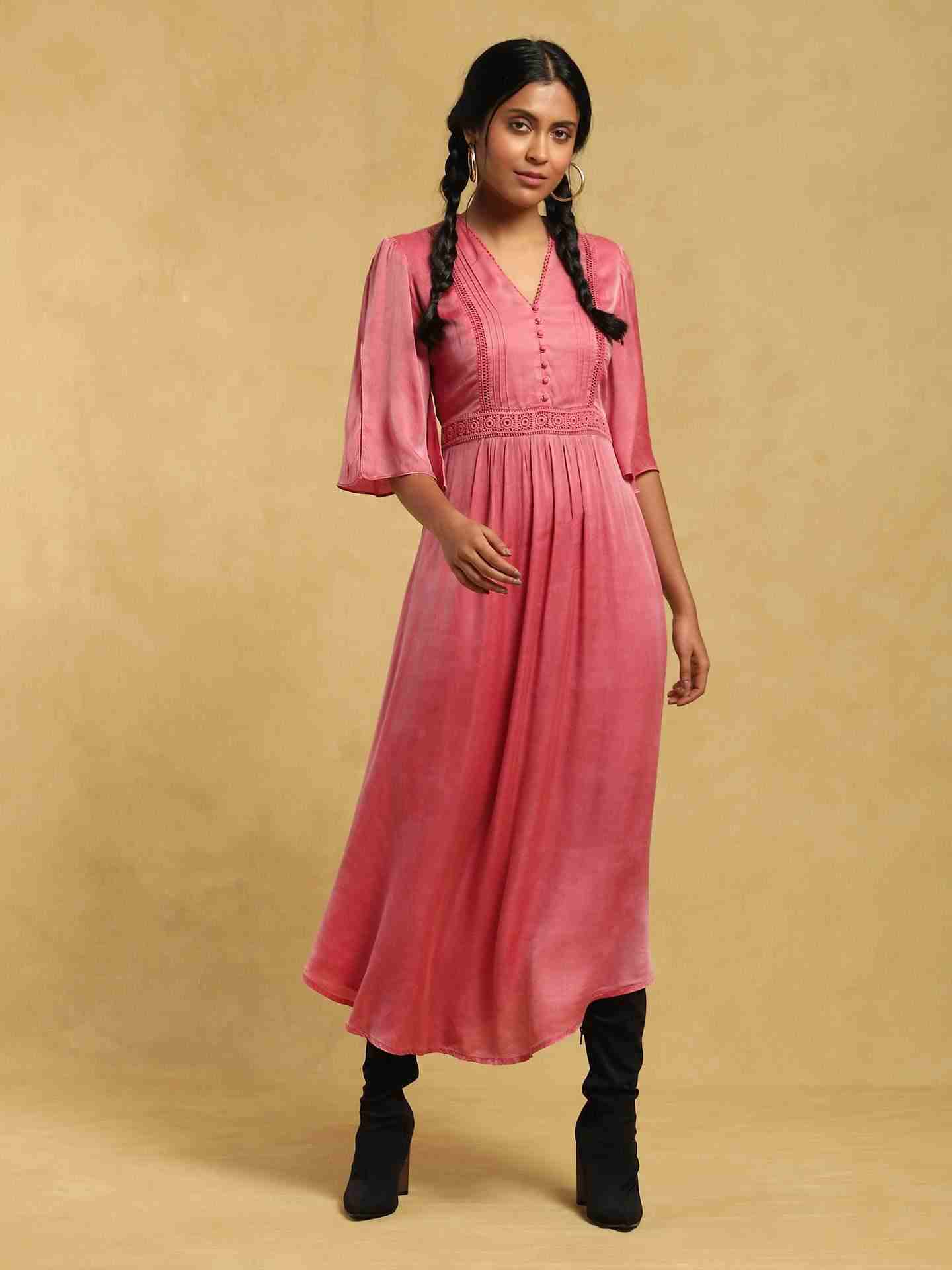 Pink Masai Mara Satin Dress