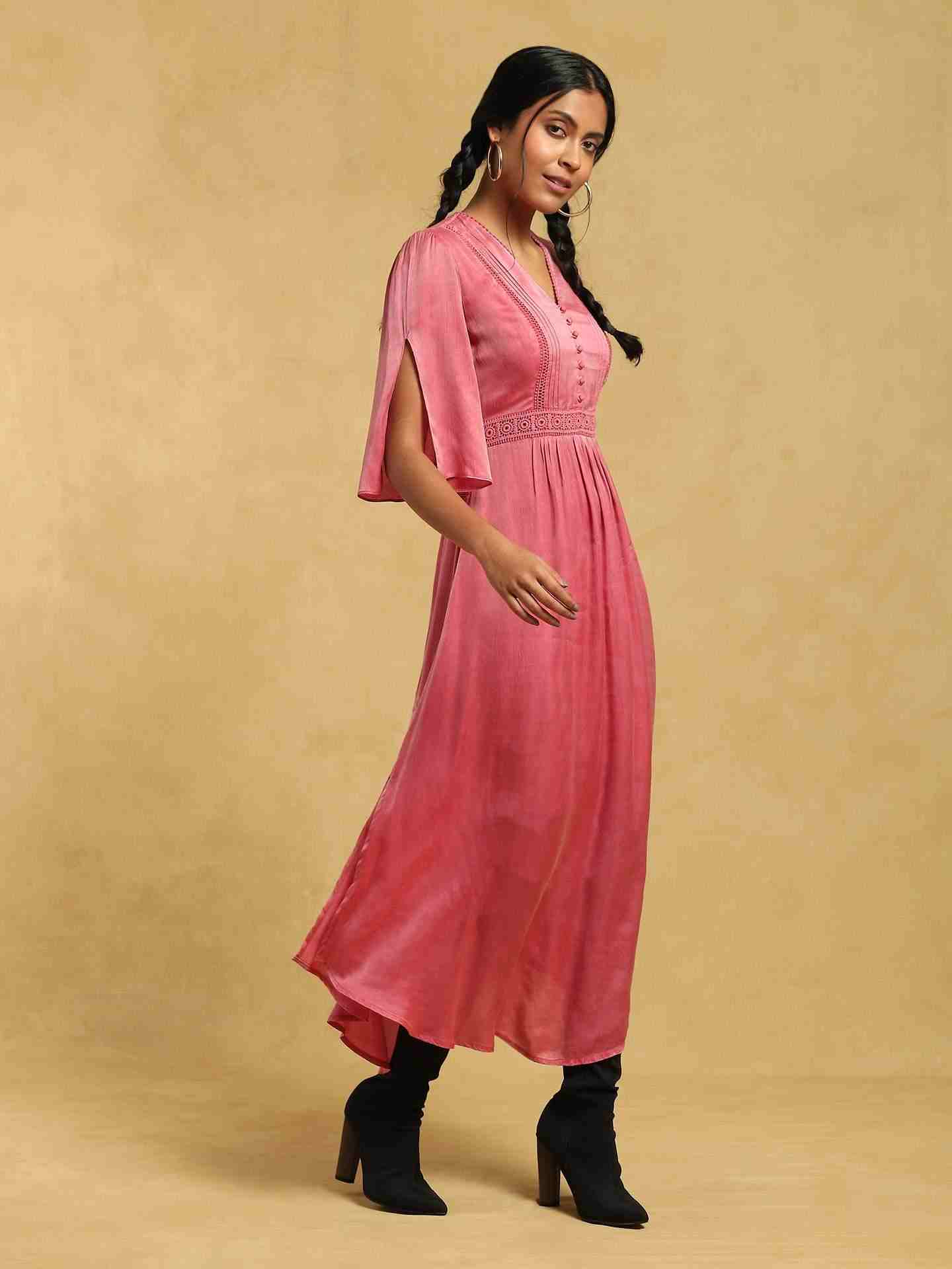 Pink Masai Mara Satin Dress