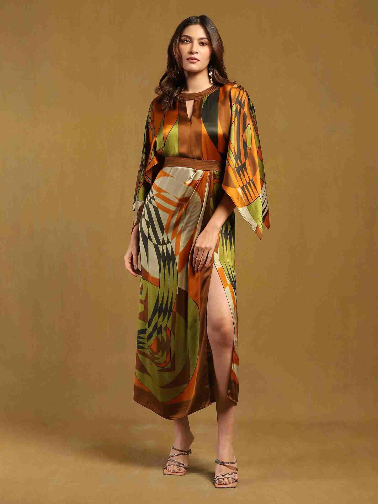 Brown Minati Kaftan Dress