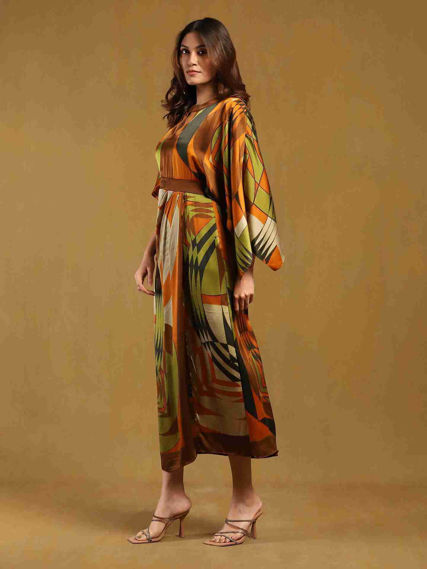 Brown Minati Kaftan Dress