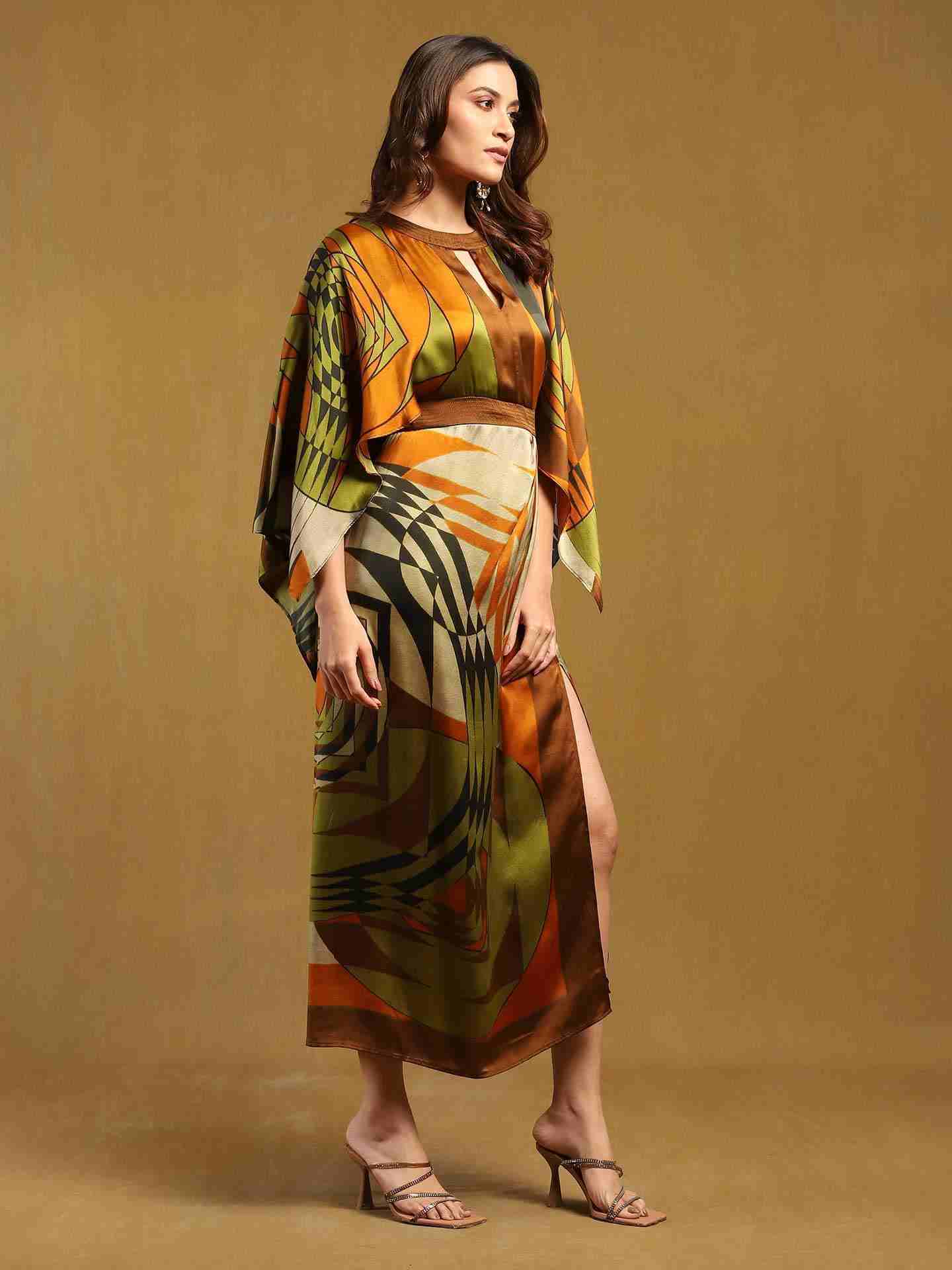 Brown Minati Kaftan Dress