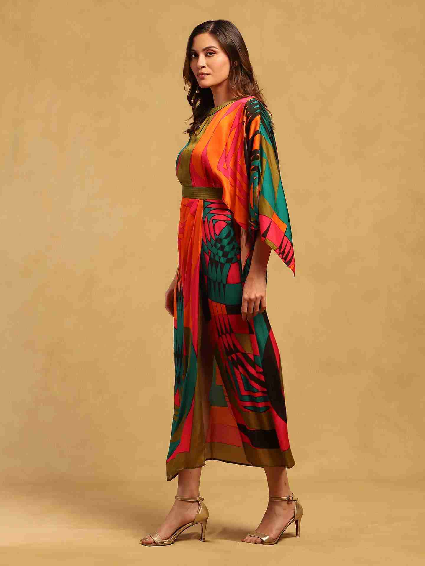 Multi Color Minati Kaftan Dress