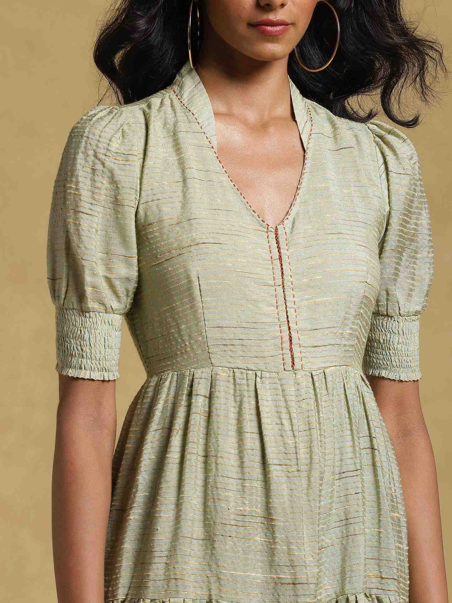 Green Ethereal Cotton Dress