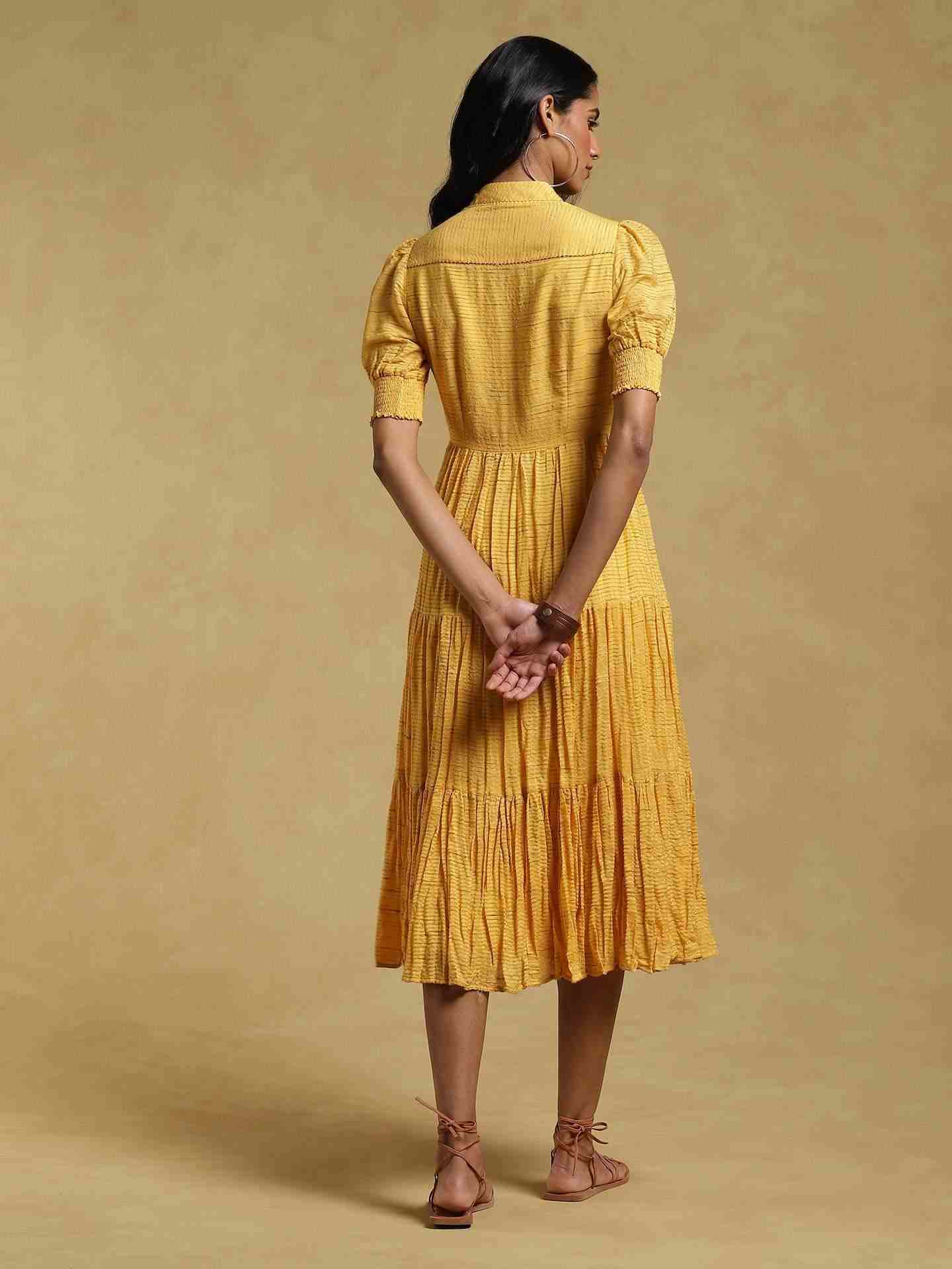 Yellow Ethereal Cotton Dress
