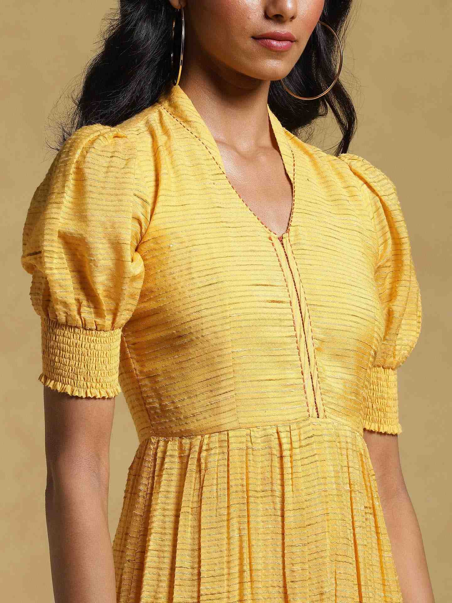 Yellow Ethereal Cotton Dress
