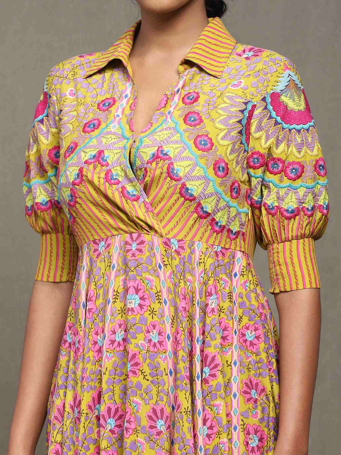 Yellow Provence A-Line Dress