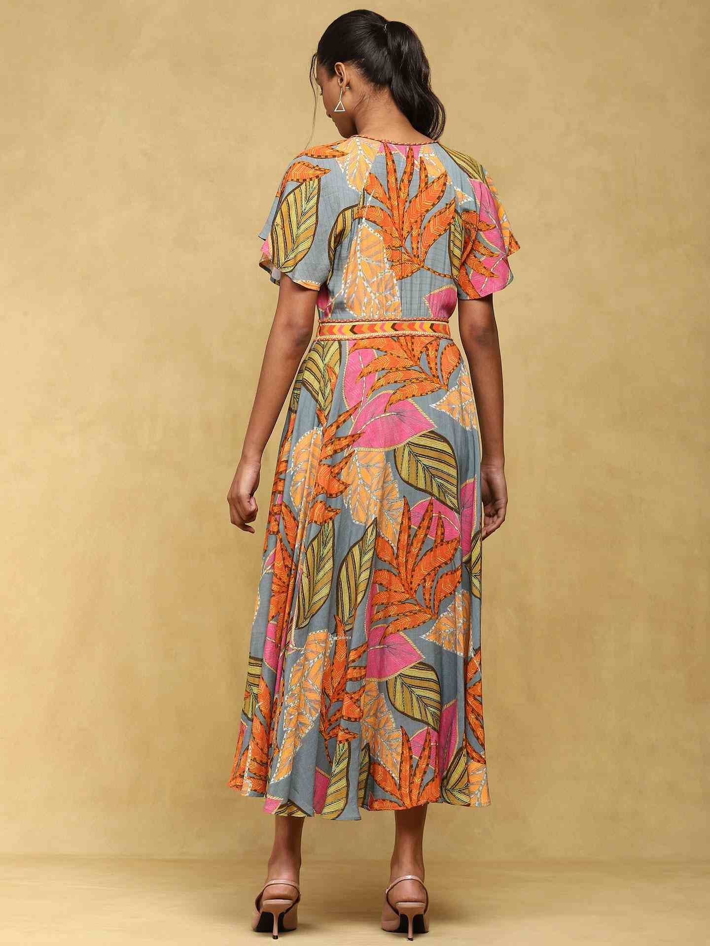 Teal Vanayu Crepe Dress