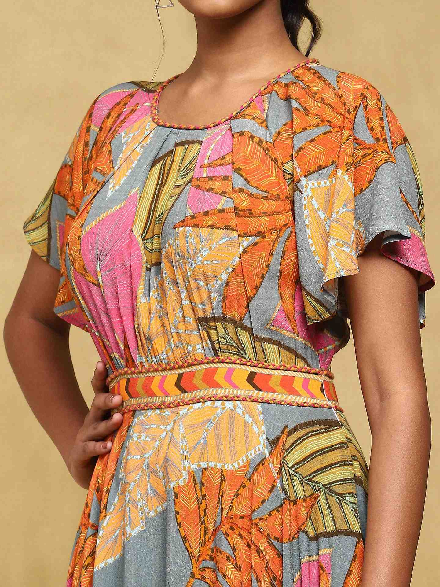 Teal Vanayu Crepe Dress