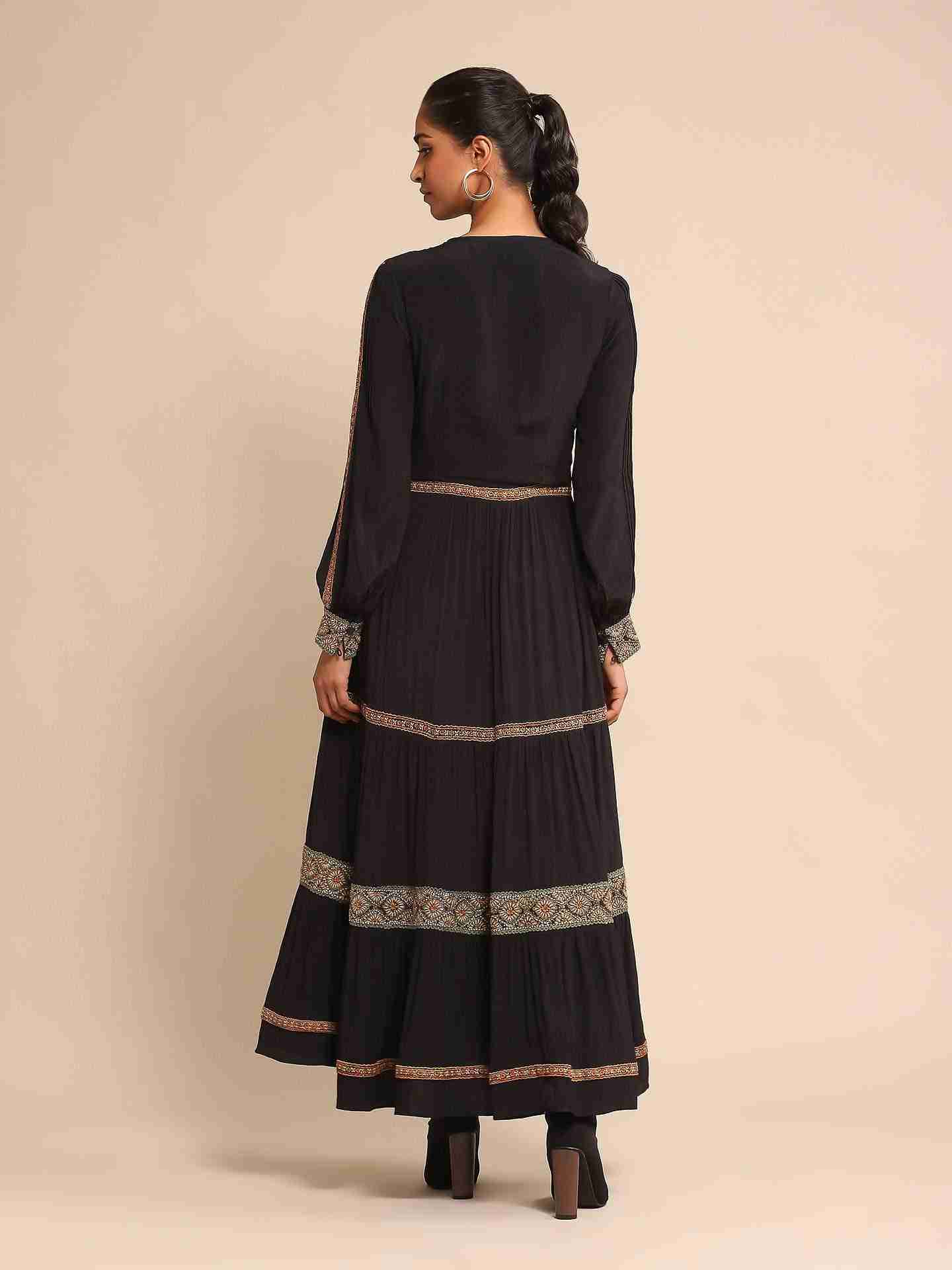 Black Zora Crepe Dress