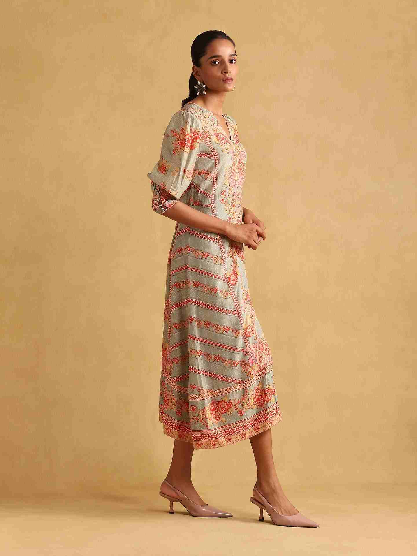 Green Ella Midi Dress