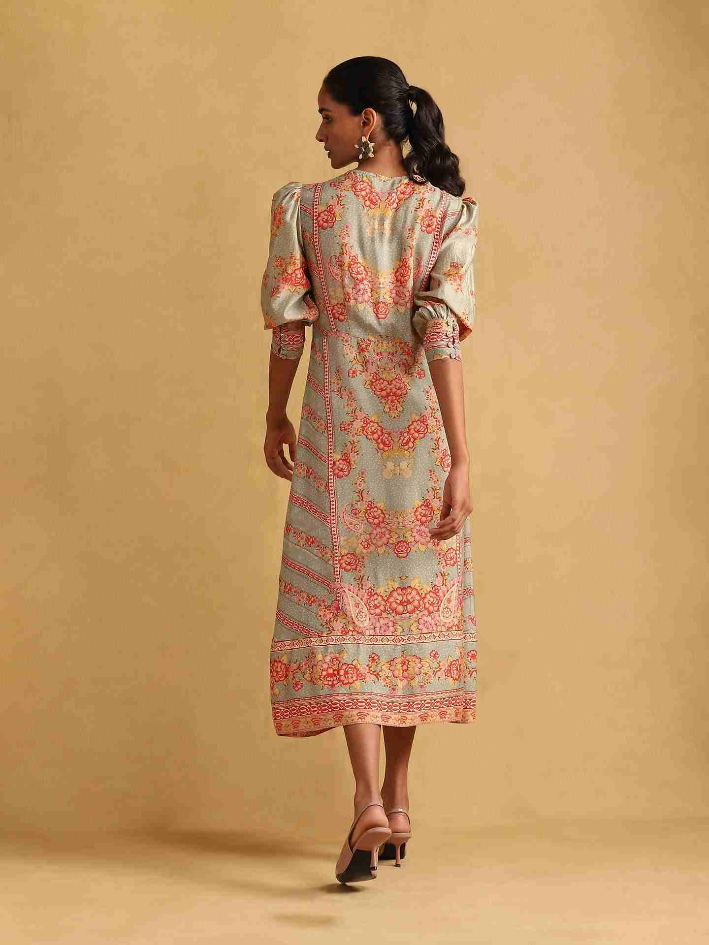 Green Ella Midi Dress