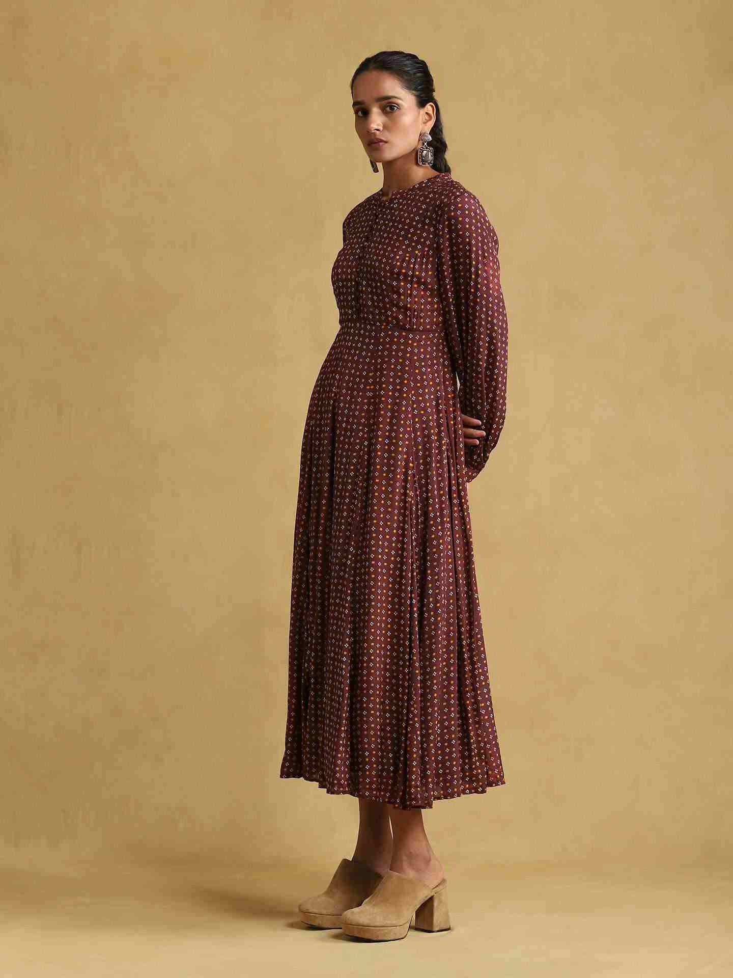 Burgundy Arabesque Dress