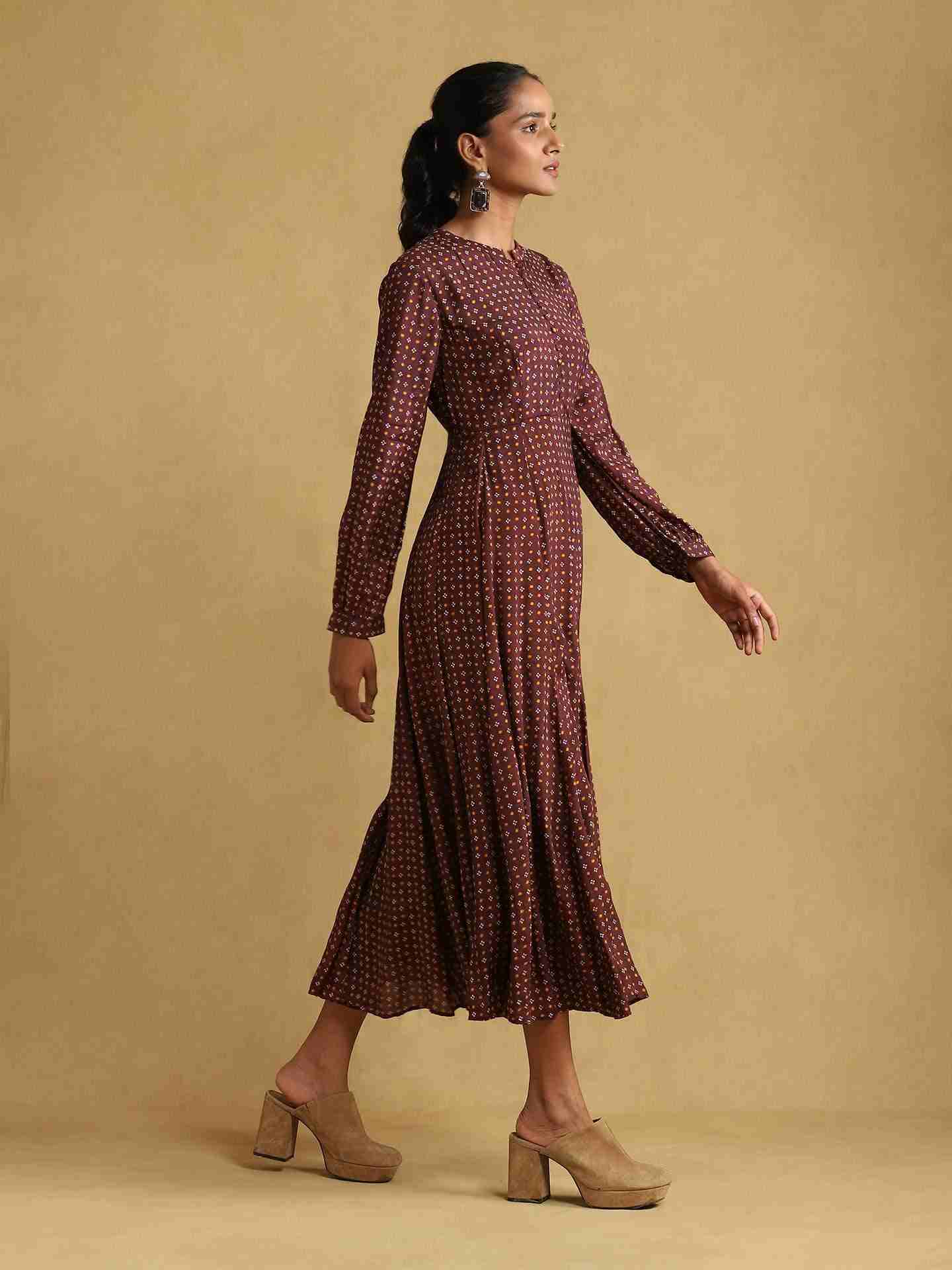 Burgundy Arabesque Dress