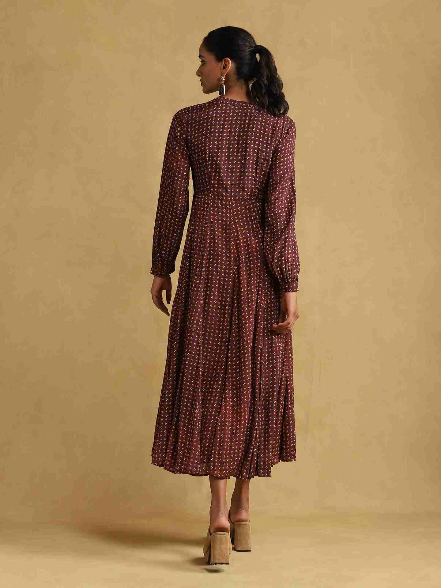 Burgundy Arabesque Dress