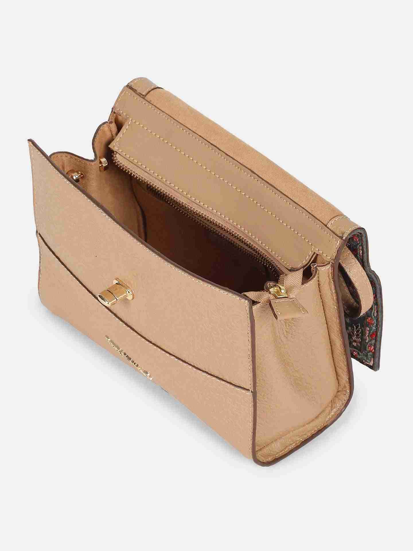 Blue Flemish Leather Sling Bag