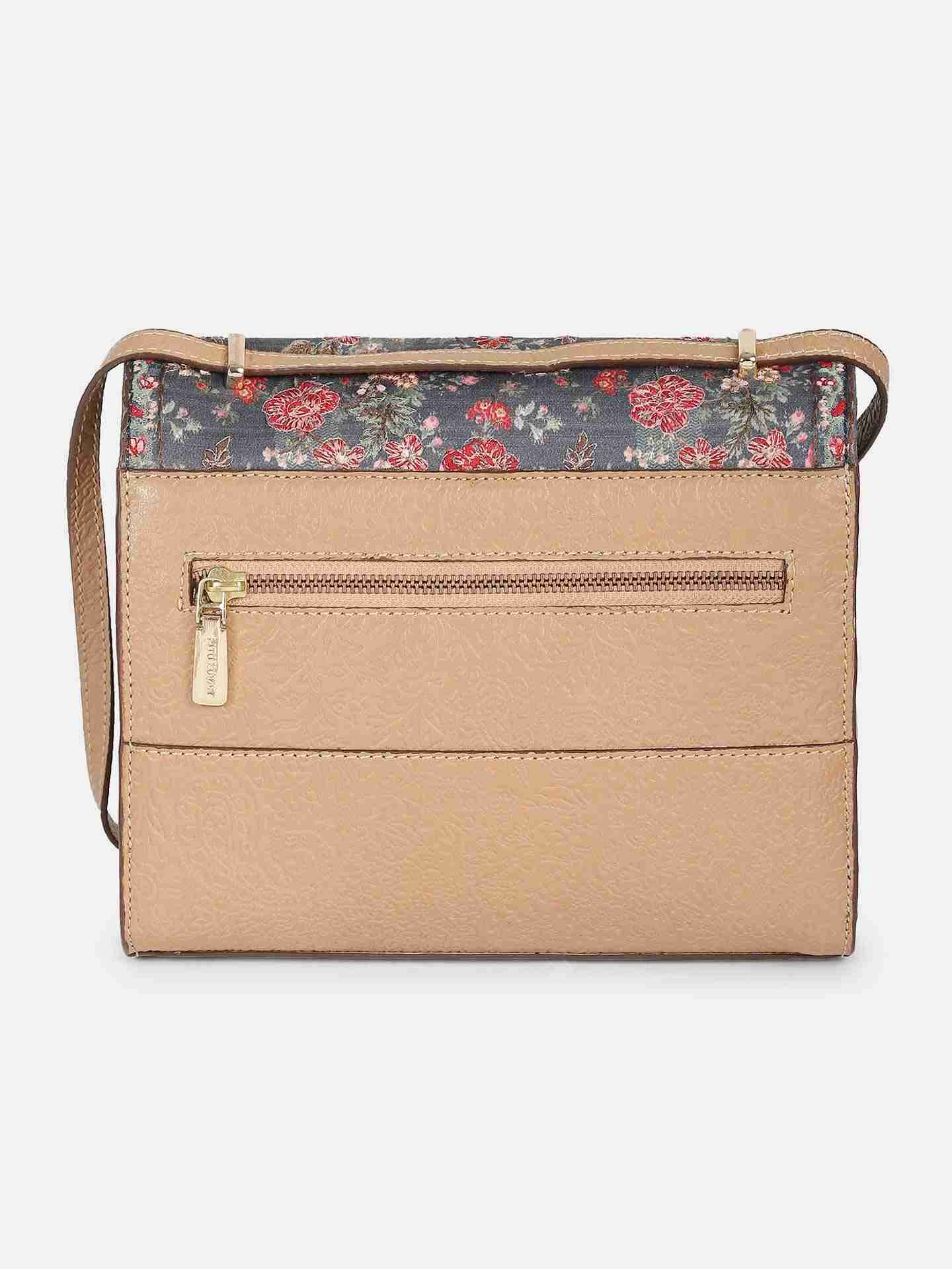 Blue Flemish Leather Sling Bag