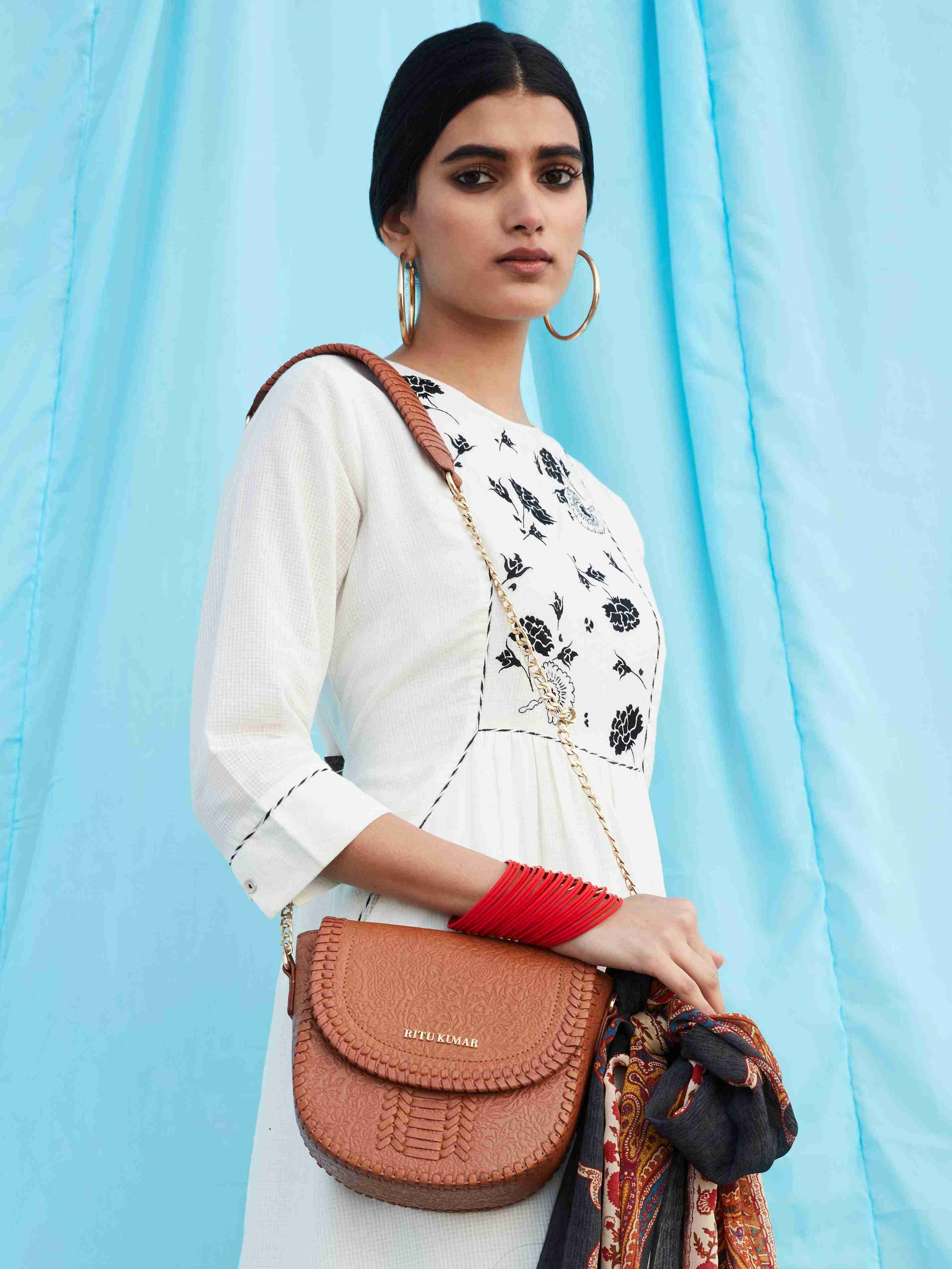 Tan Runway Sling Bag