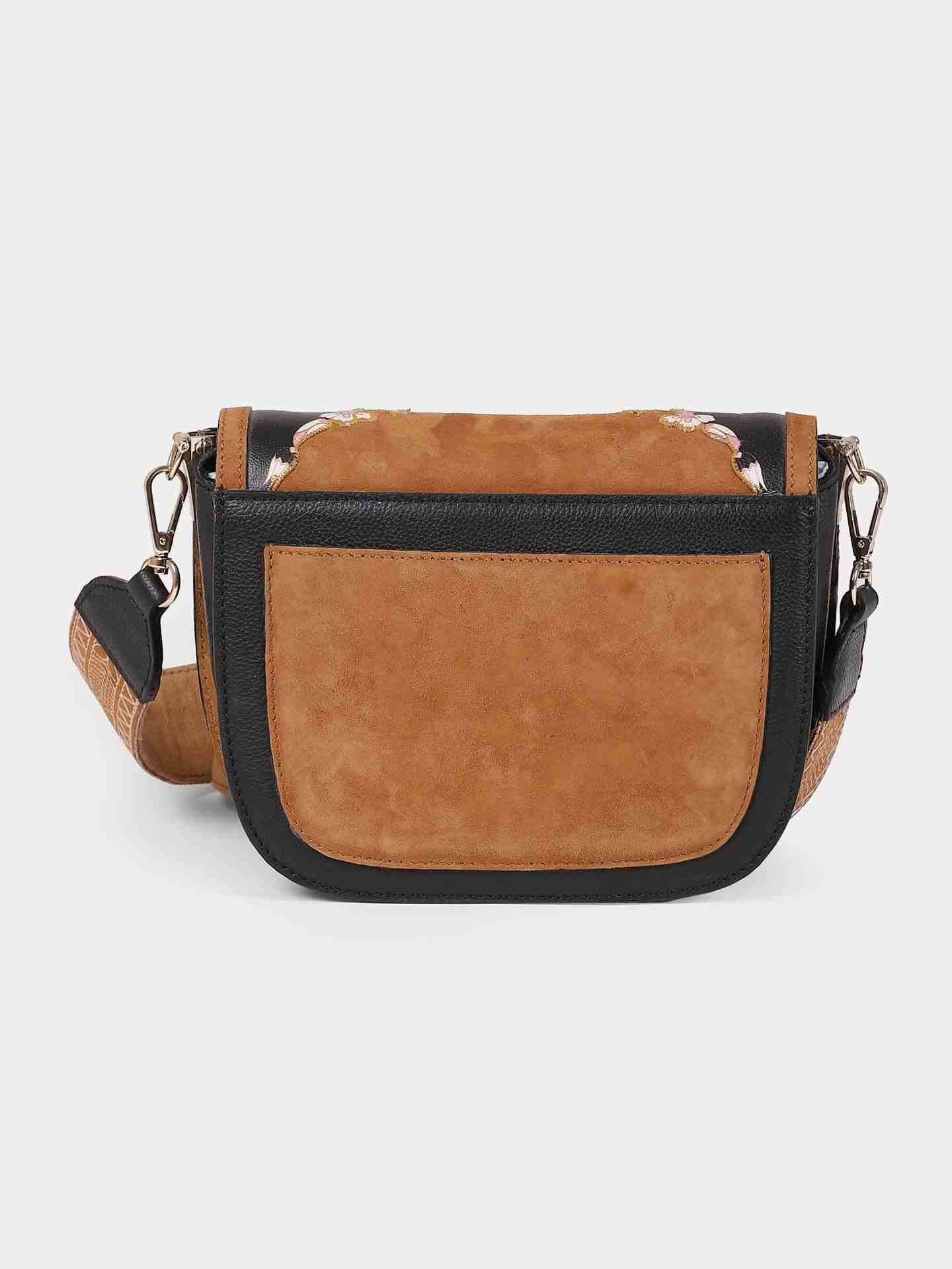 Tan Pichwai Leather Sling Bag