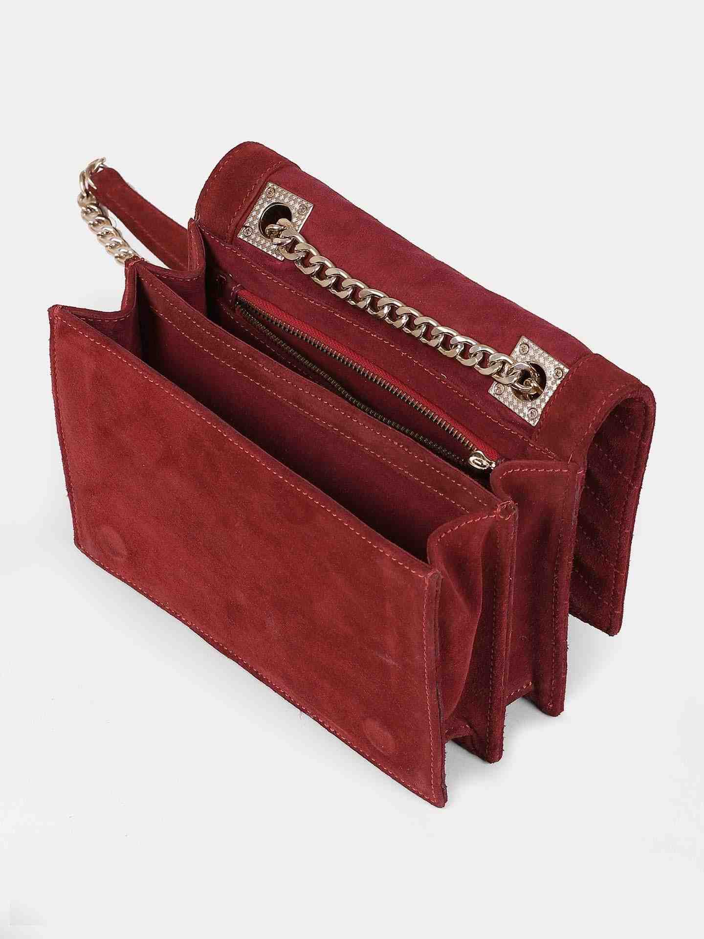 Wine Sand Dunes Suede Sling Bag