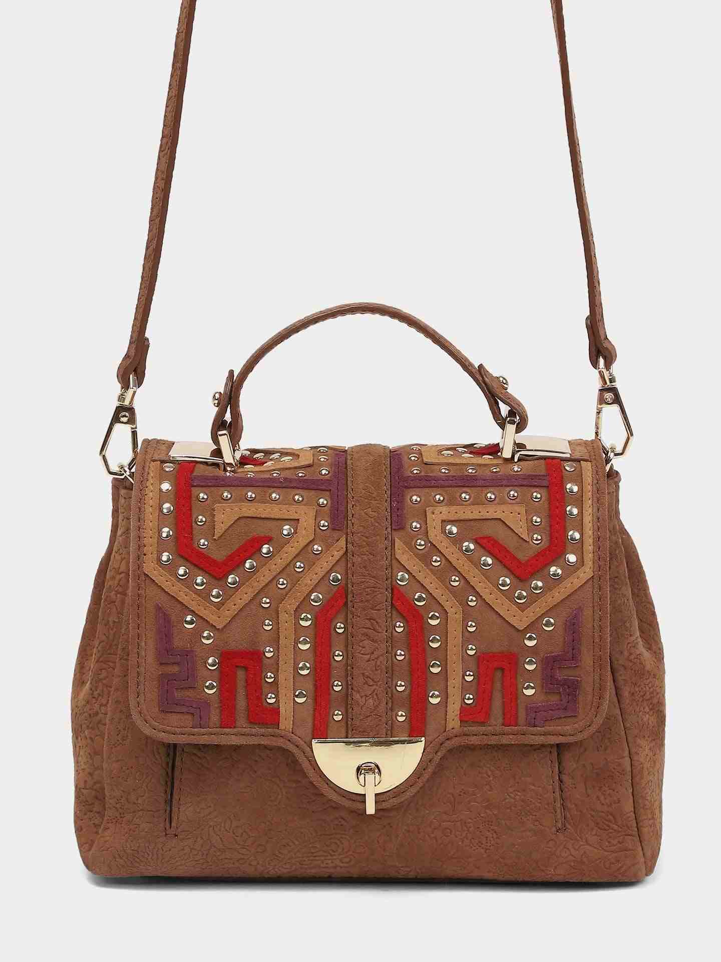 Tan Imaan Leather Sling Bag