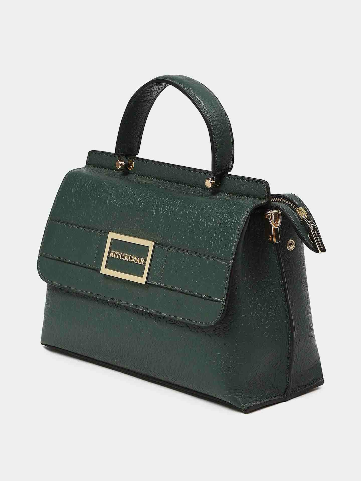 Bottle Green Nitya Handbag
