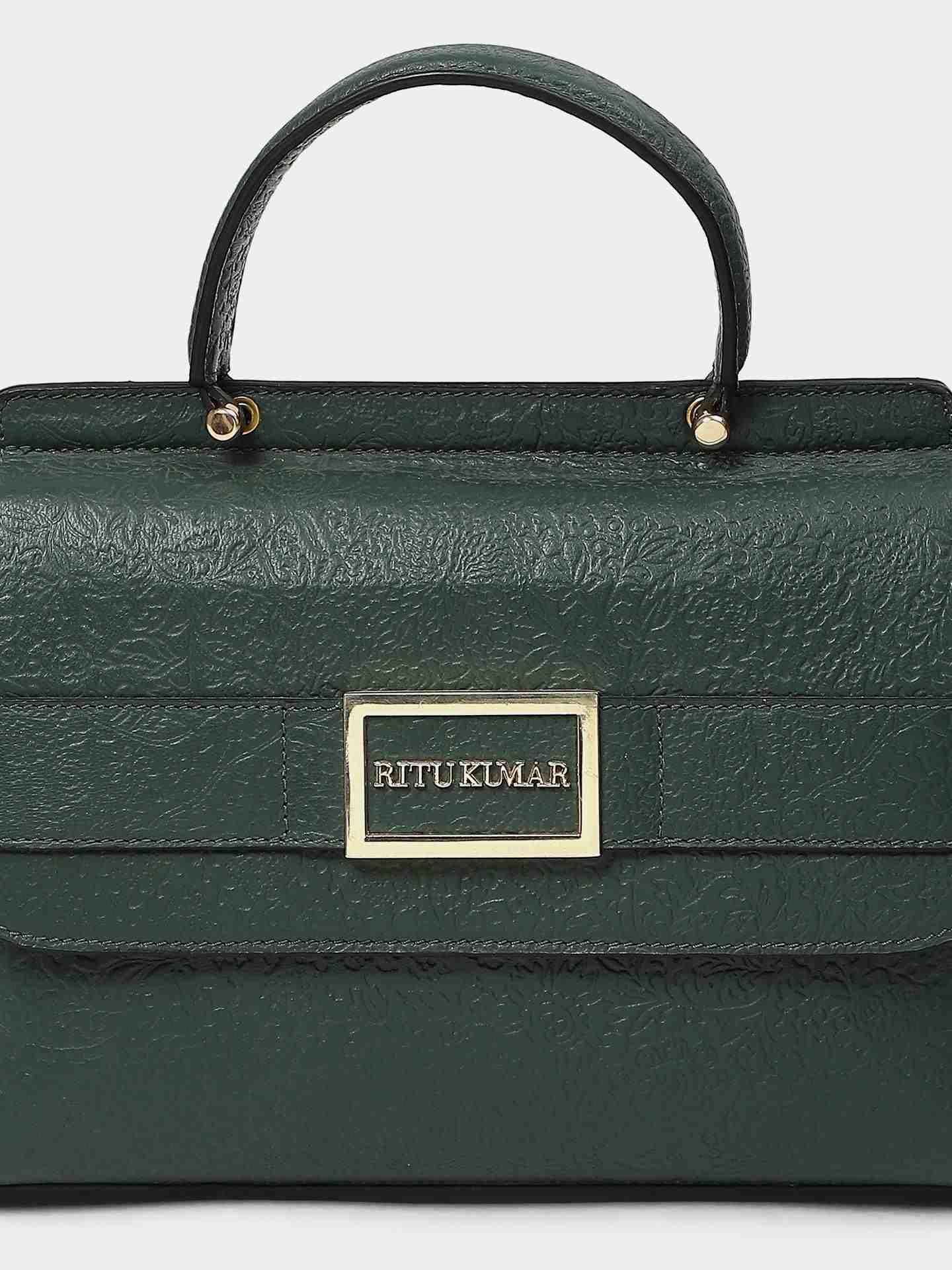 Bottle Green Nitya Handbag