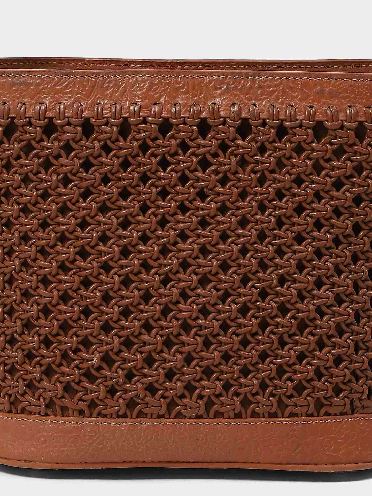 Tan Weave Sling Bag
