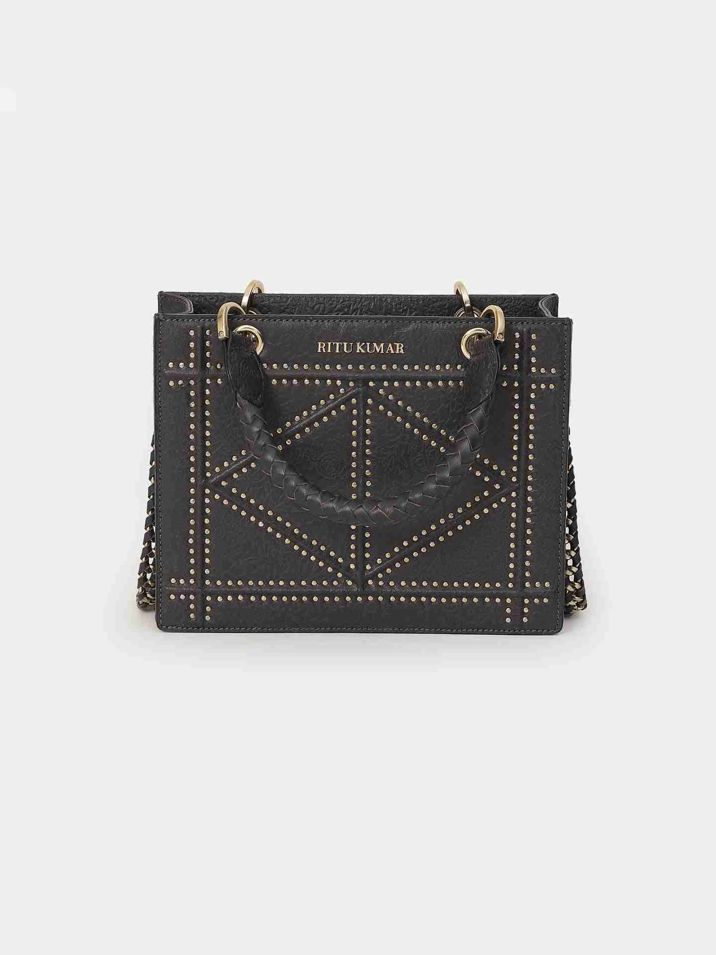 Navy Kanak Hand-Held Bag