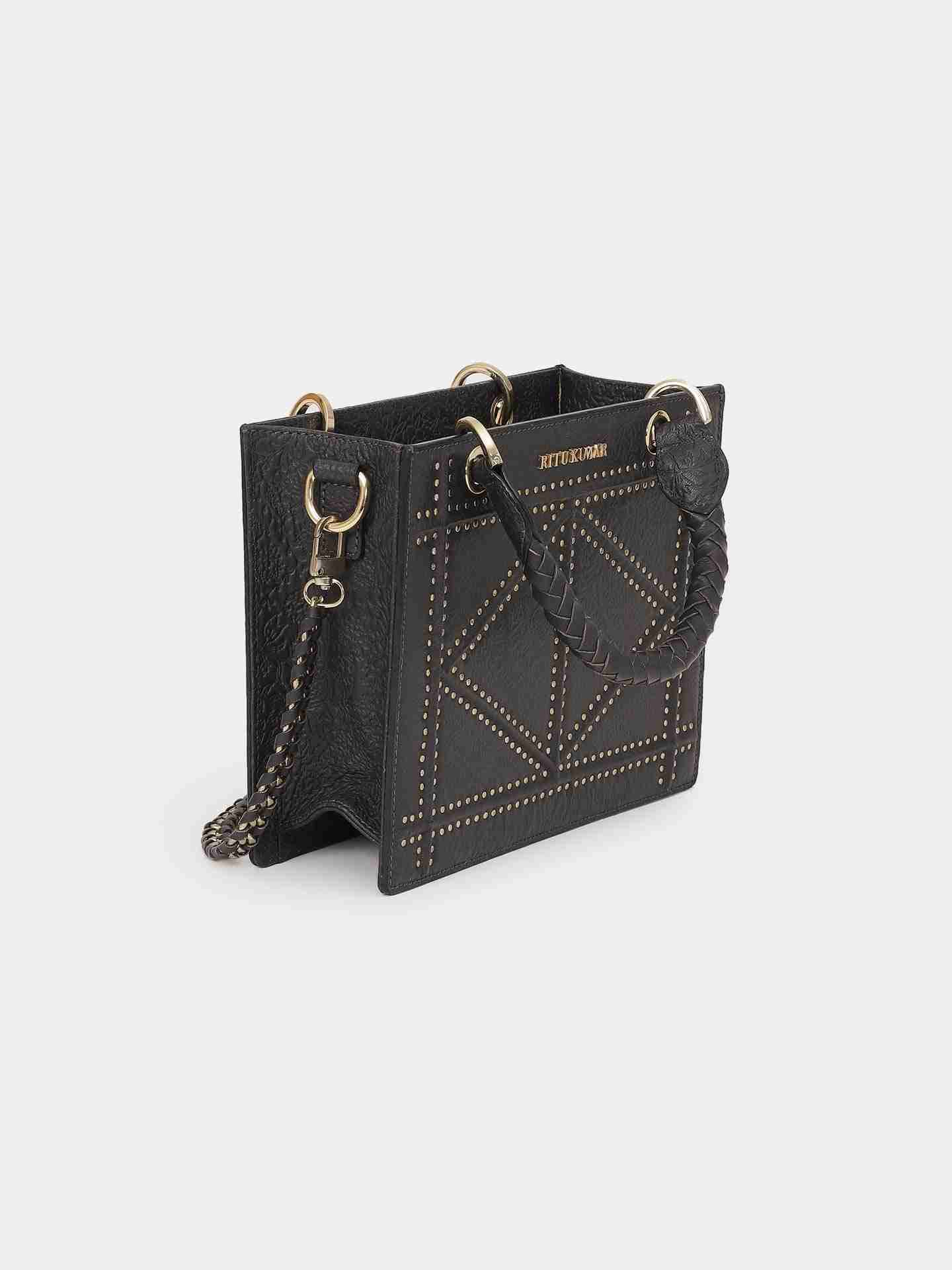 Navy Kanak Hand-Held Bag