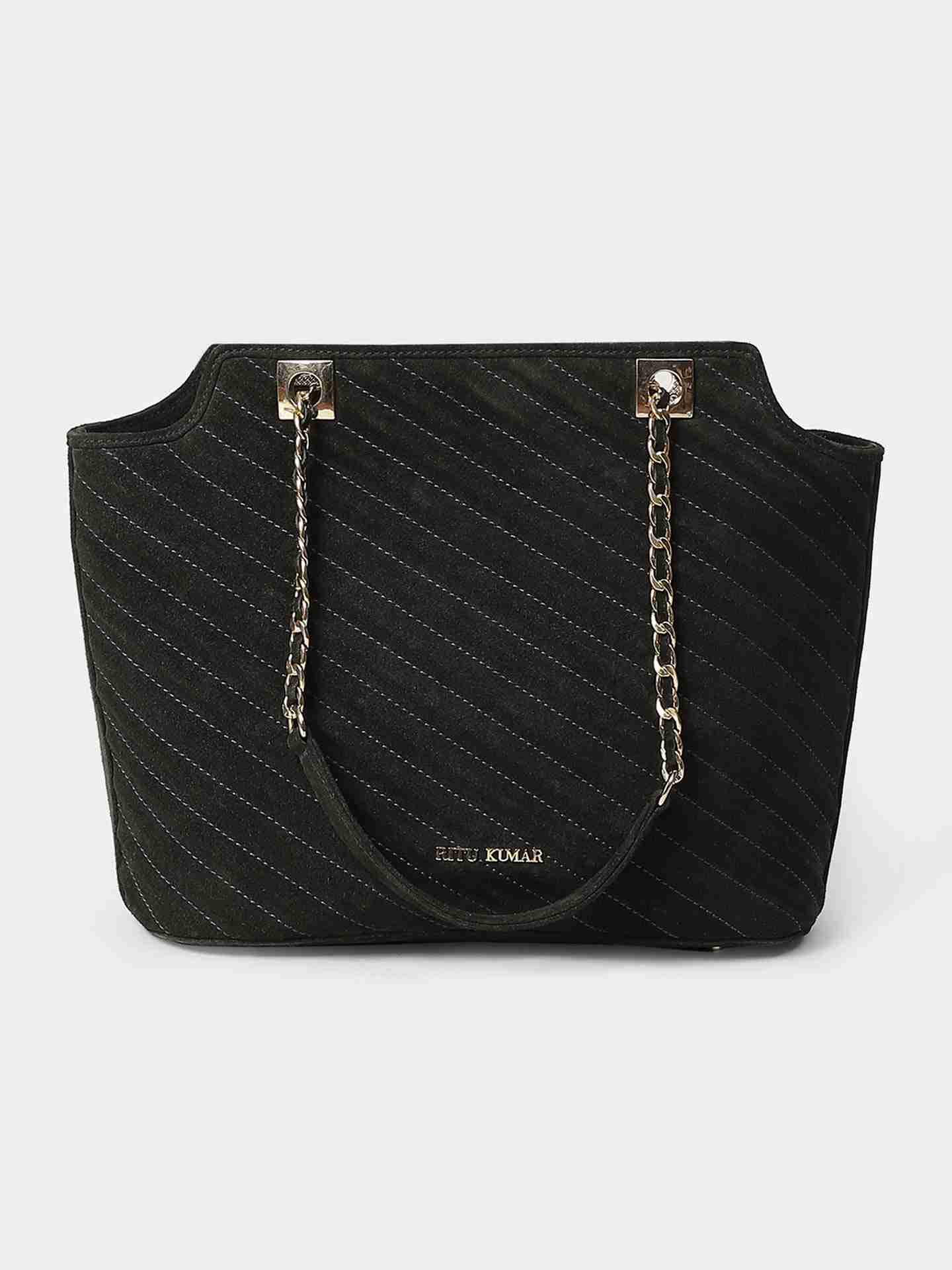 Emerald Sand Dunes Suede Tote Bag