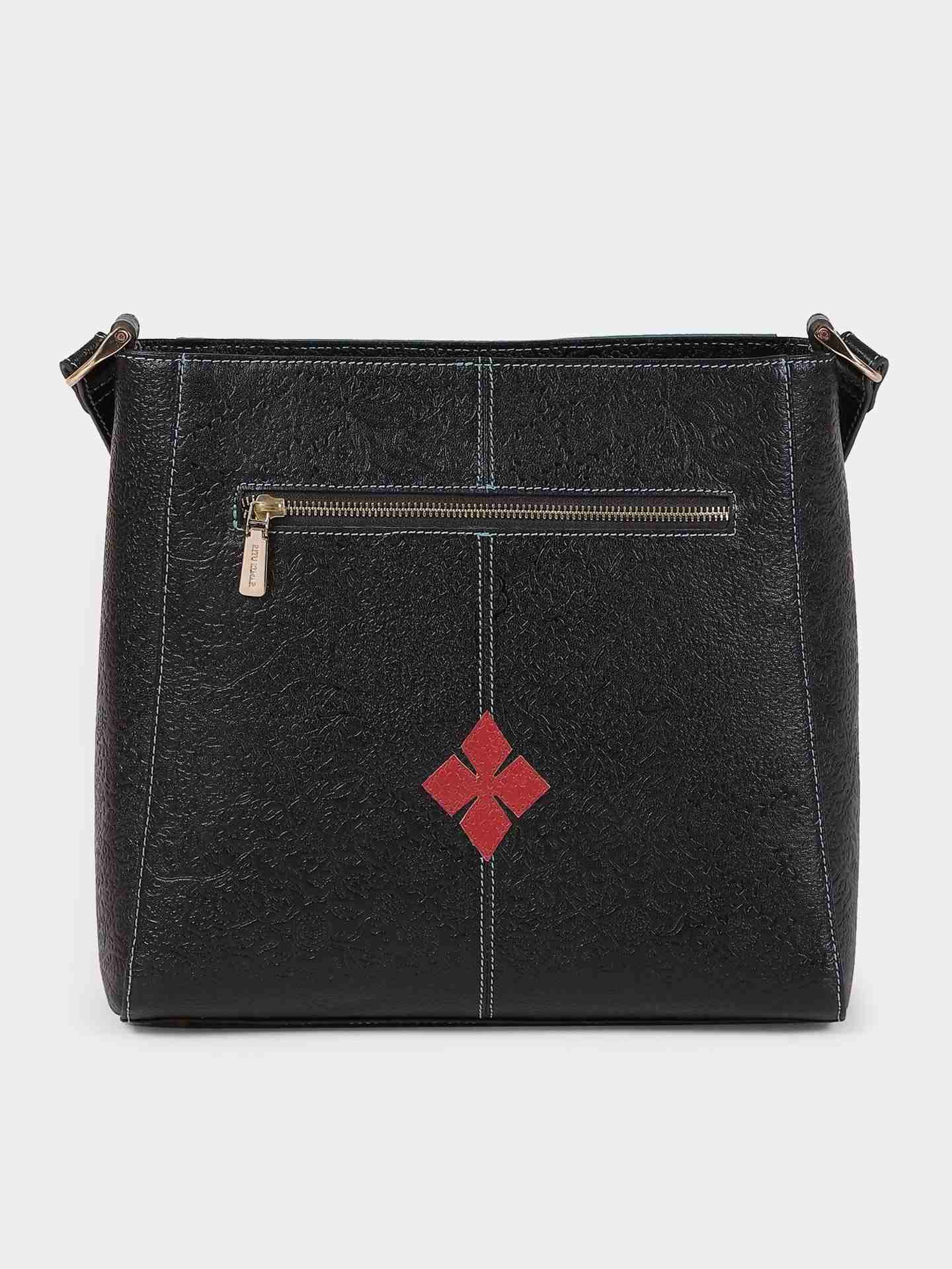 Multi-Color Shamiyana Leather Hand-Held Bag