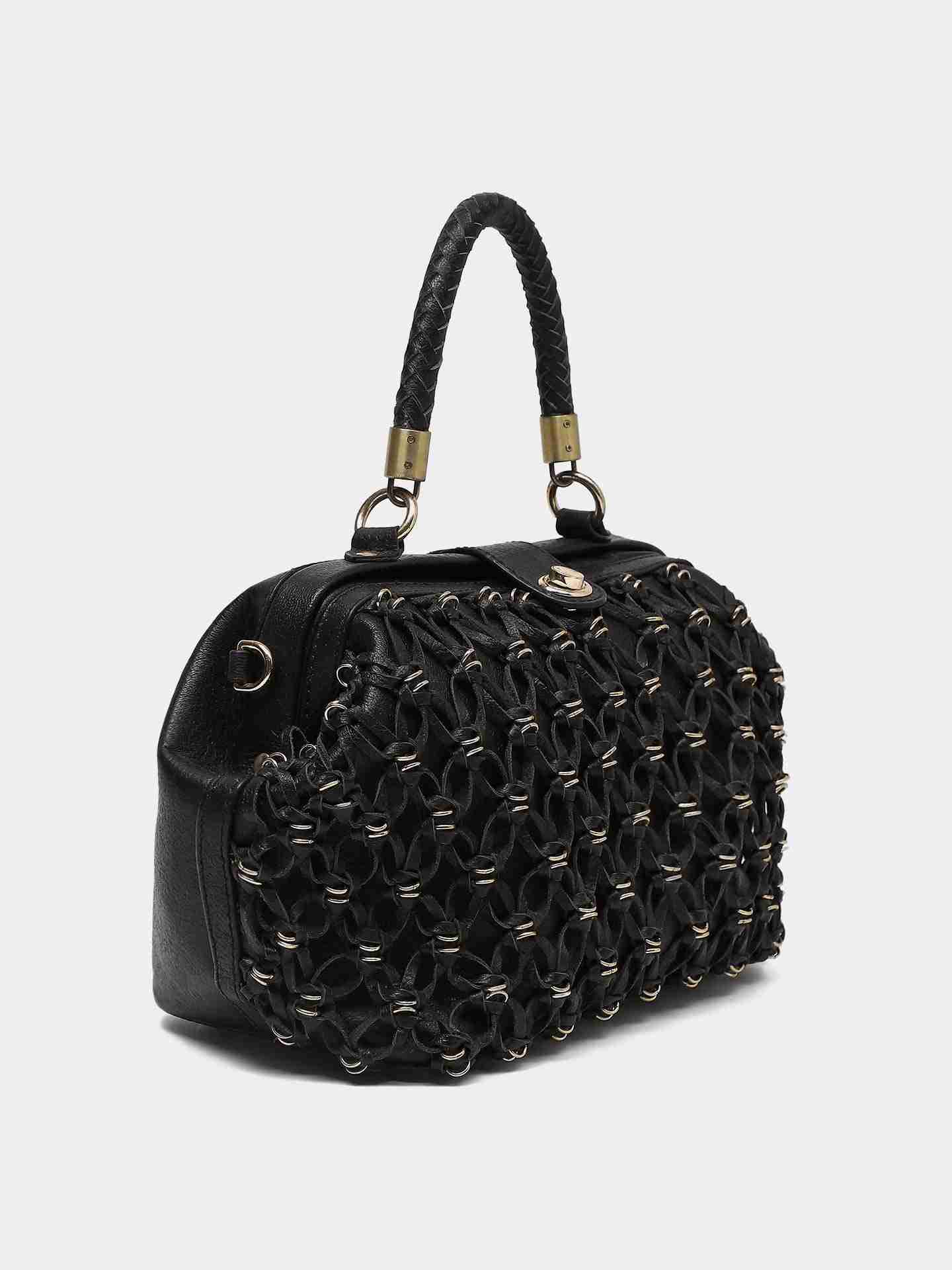 Black Nicholas Leather Tote Bag