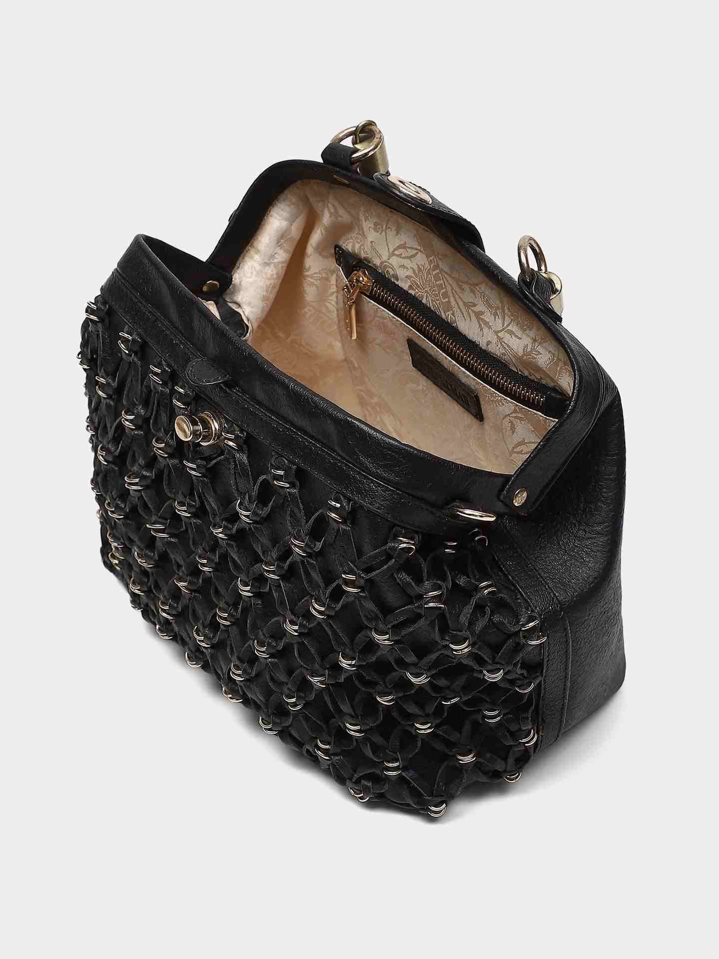 Black Nicholas Leather Tote Bag