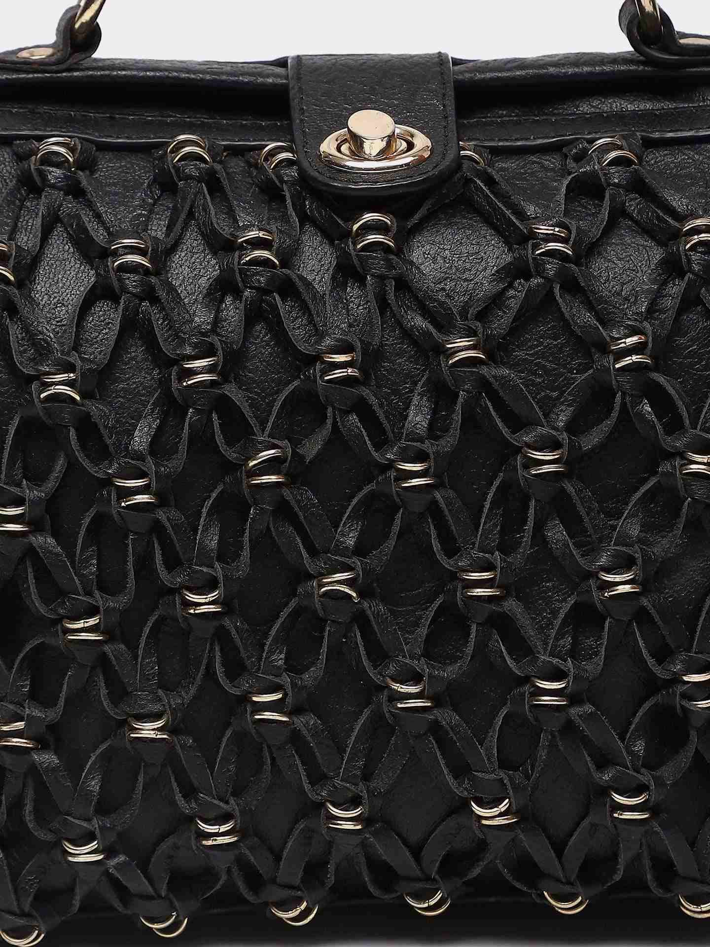 Black Nicholas Leather Tote Bag