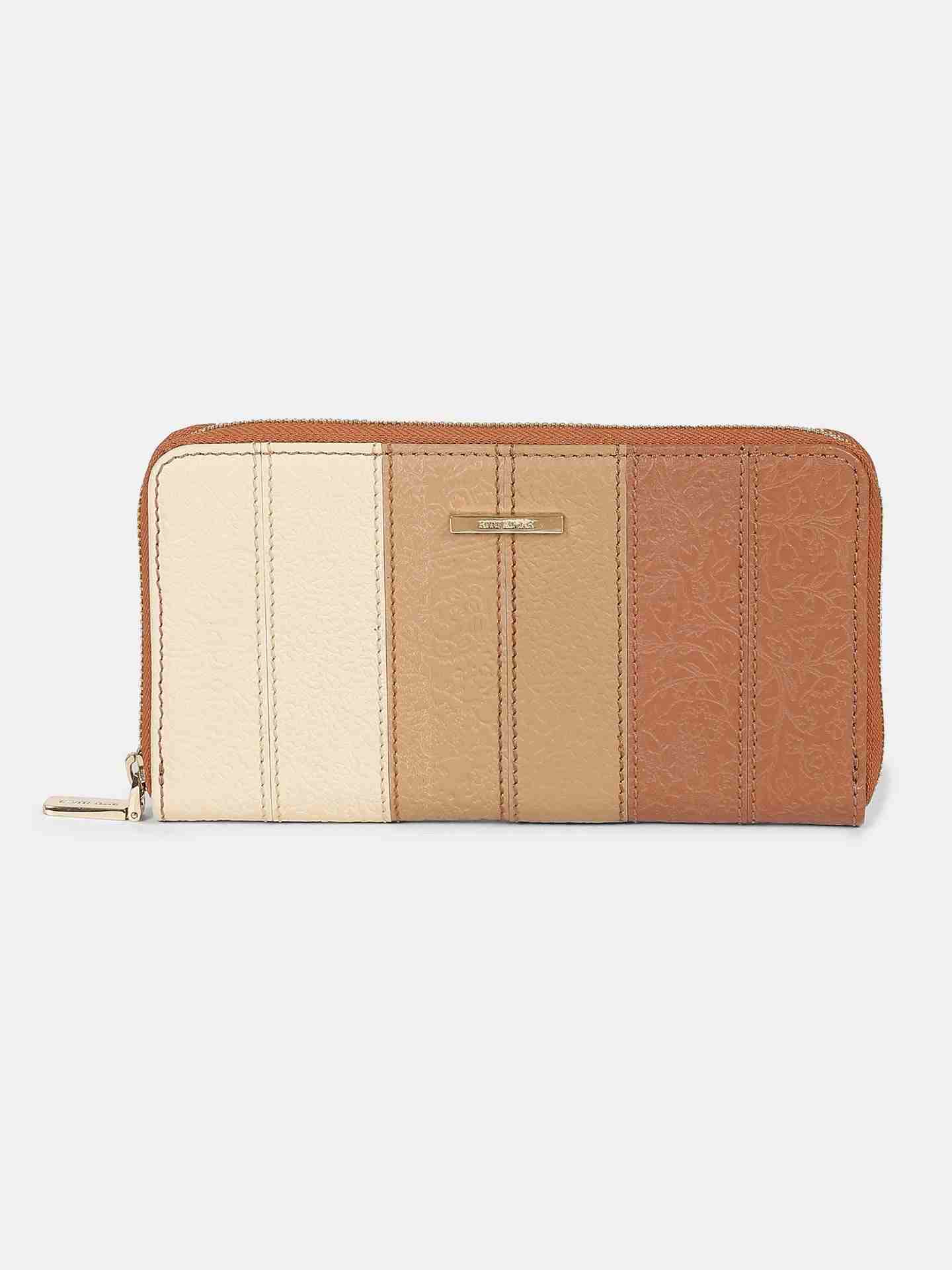 Beige Metropolis Leather Wallet