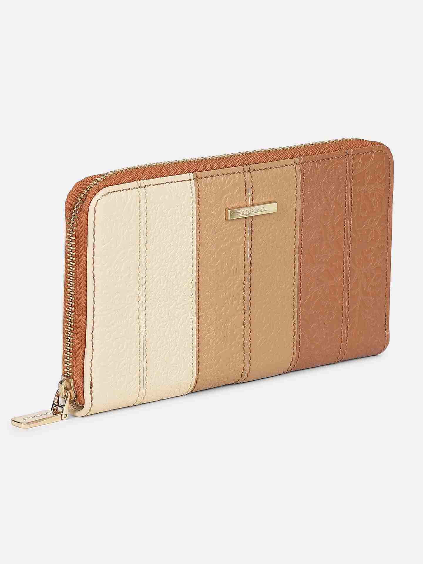 Beige Metropolis Leather Wallet
