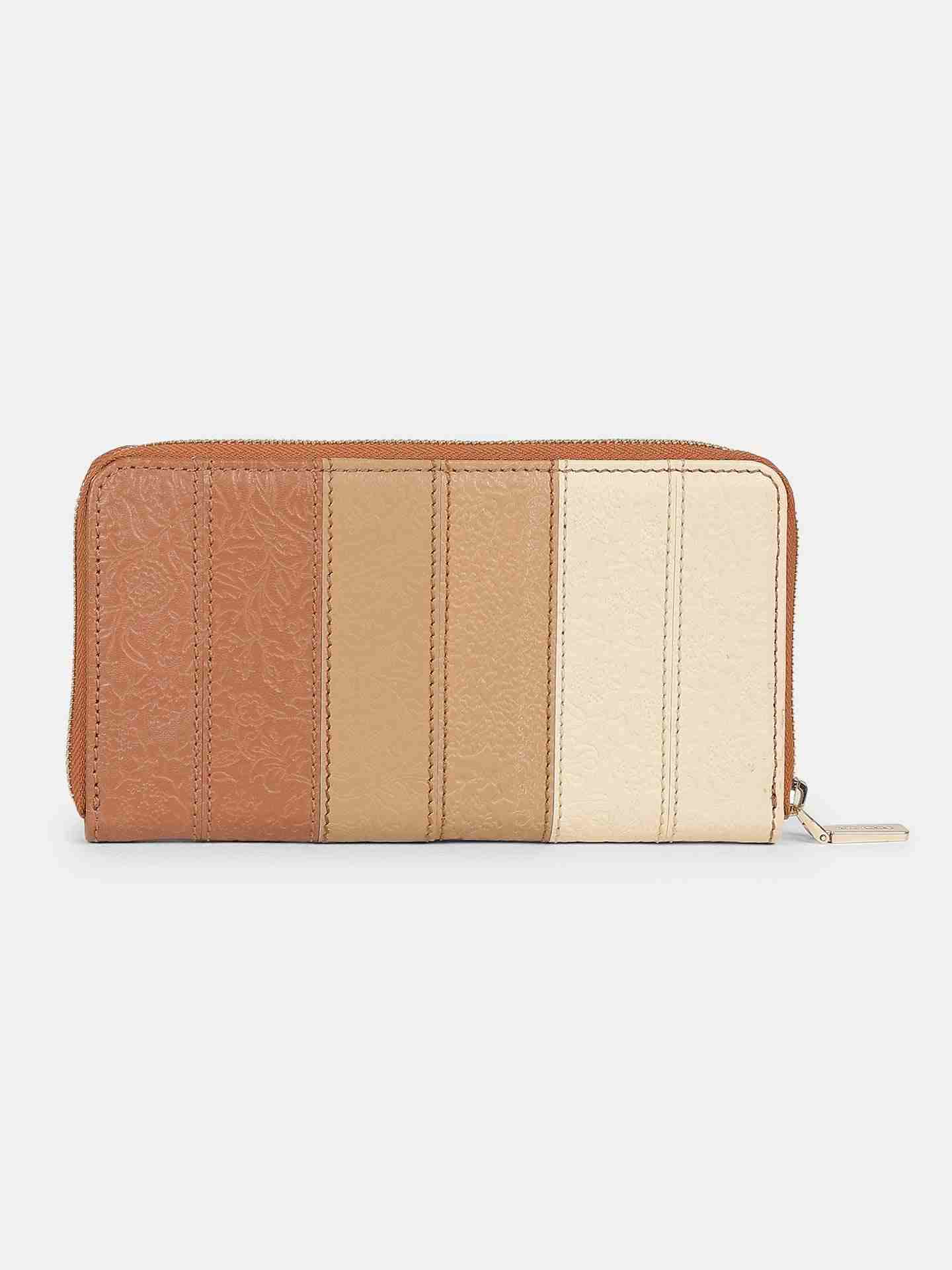 Beige Metropolis Leather Wallet