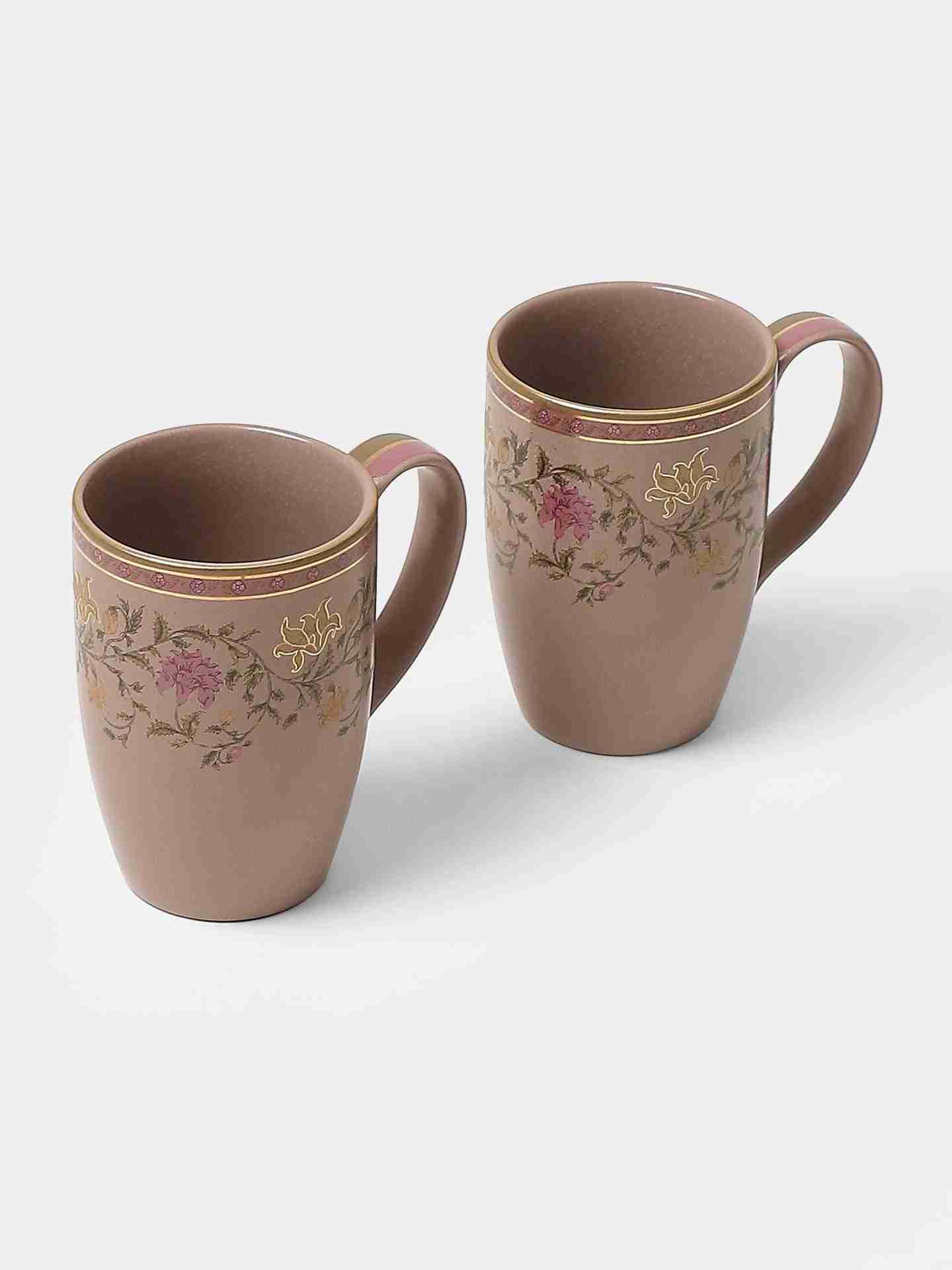 Pink & Beige Koshambi Mug (Set Of 2)
