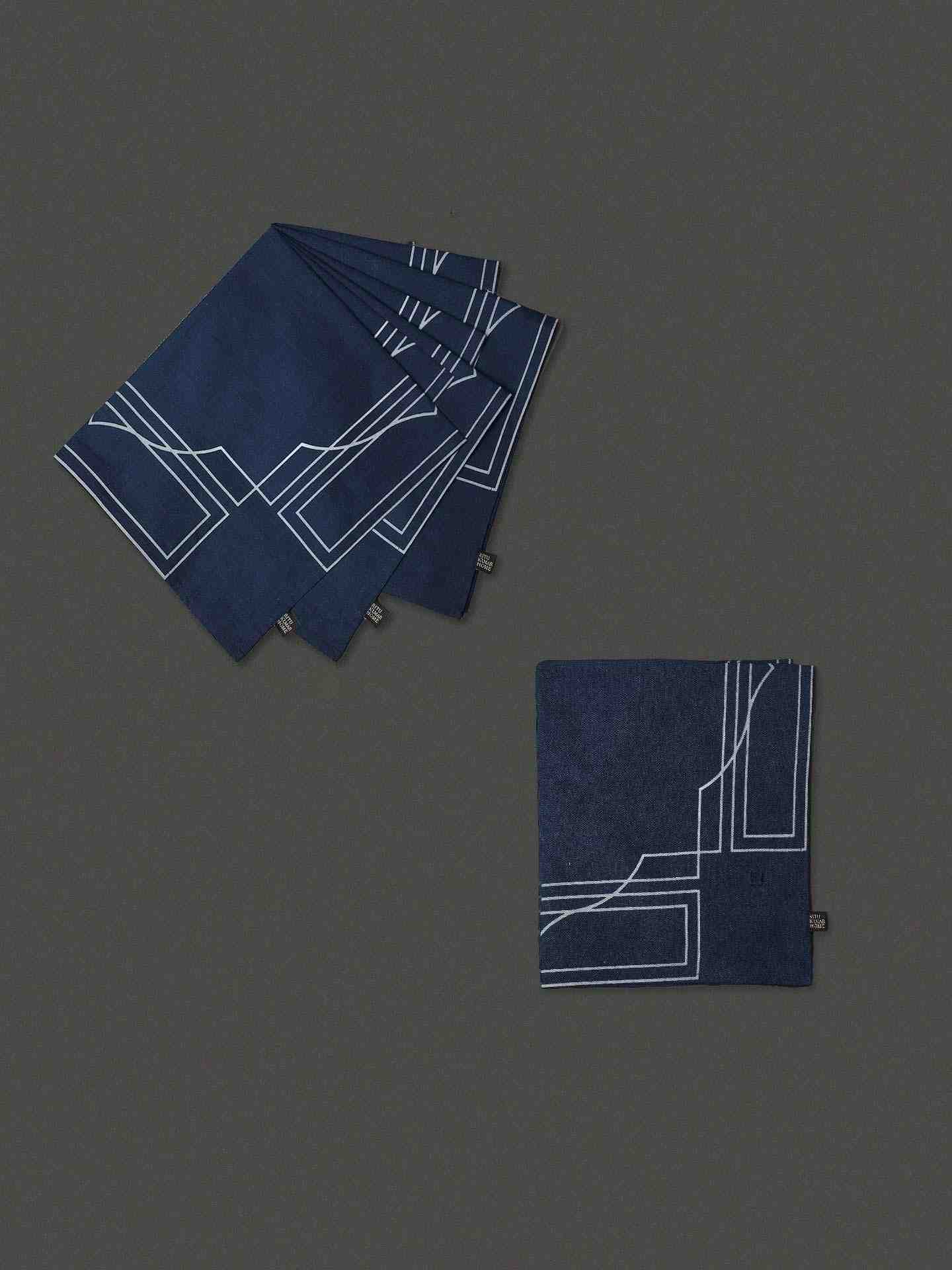 Blue Amer Fort Cotton Napkin (Set Of 4)