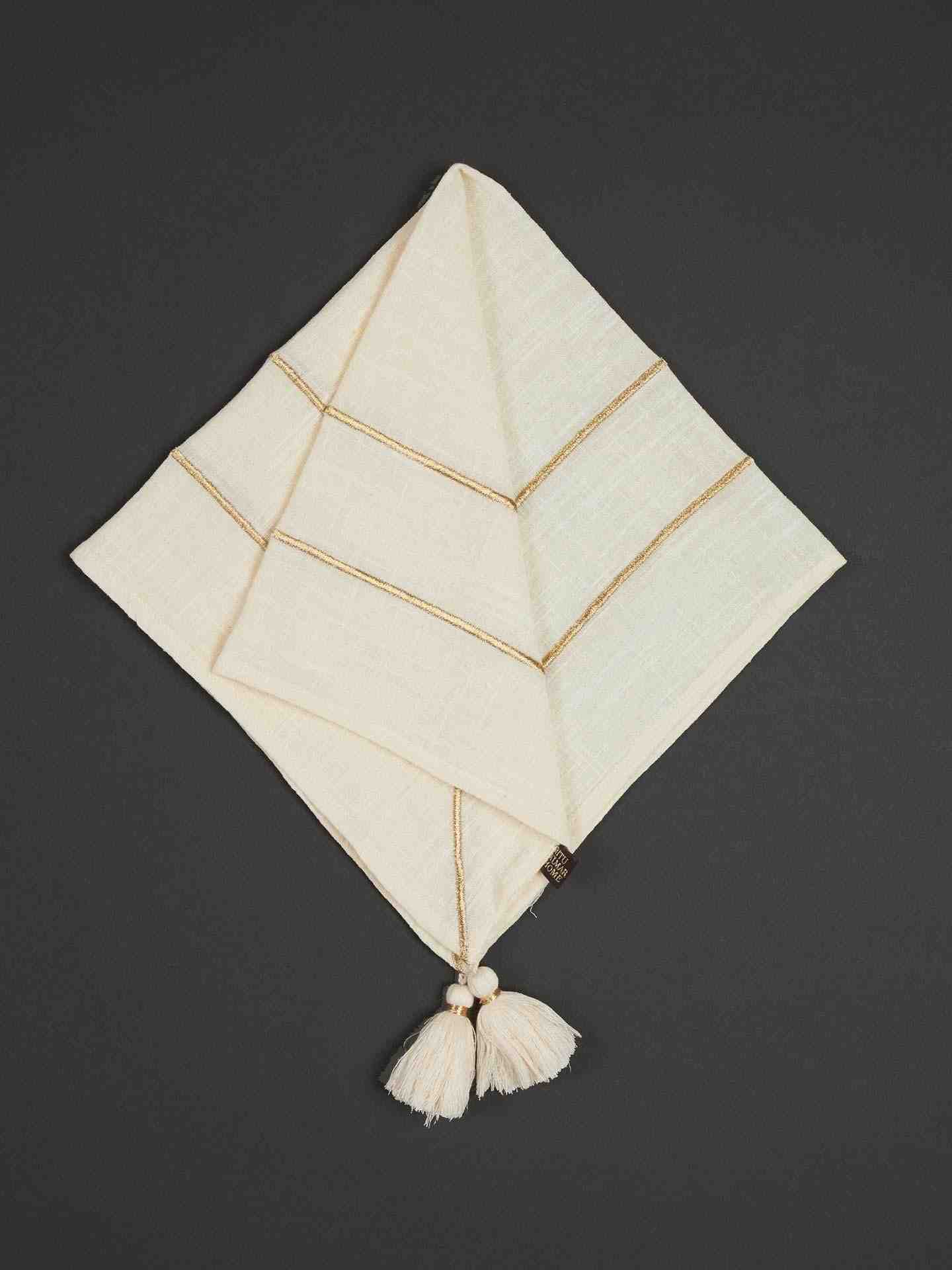 Ivory Cochin Cotton Dinner Napkin (Set Of 4)