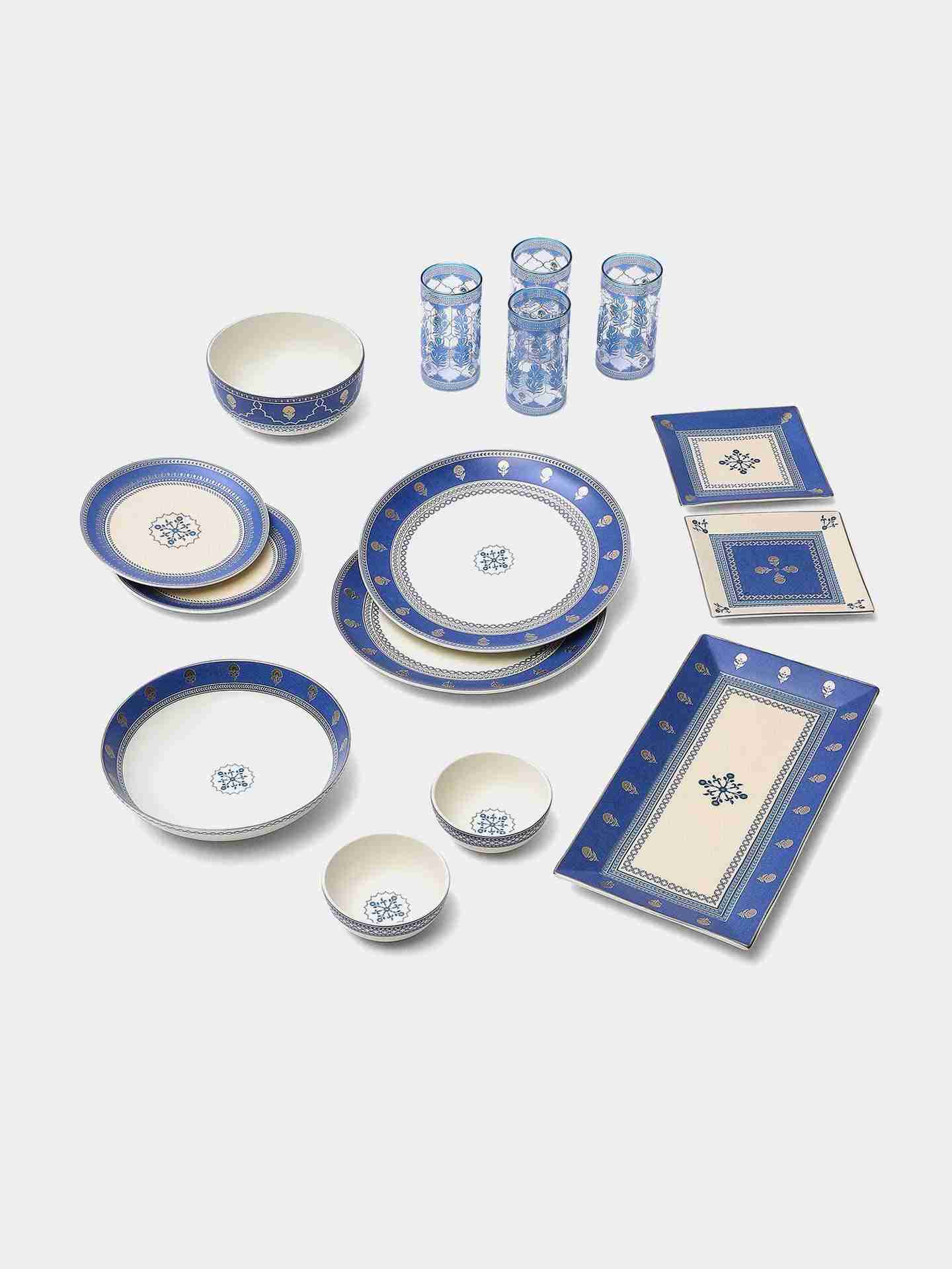 Blue Jalmahal Side Plate (Set Of 2)