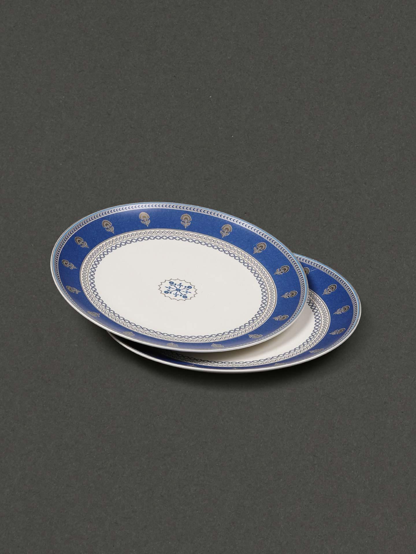 Blue Jalmahal Platter (Set Of 2)