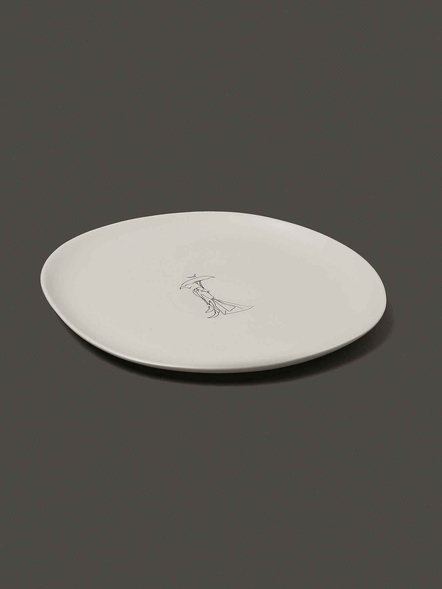 White Jaisalmer Dinner Plate (Set Of 2)