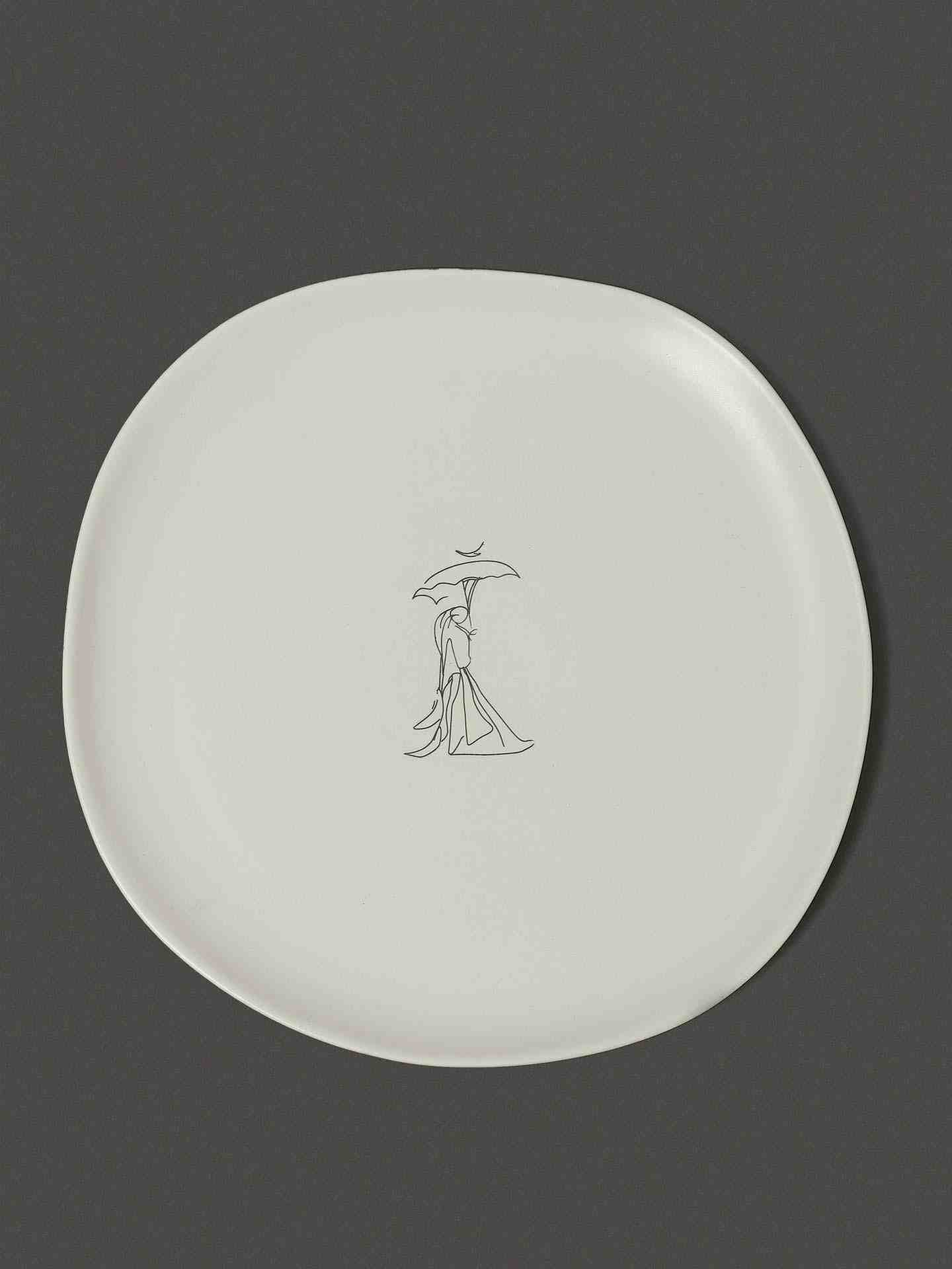 White Jaisalmer Dinner Plate (Set Of 2)
