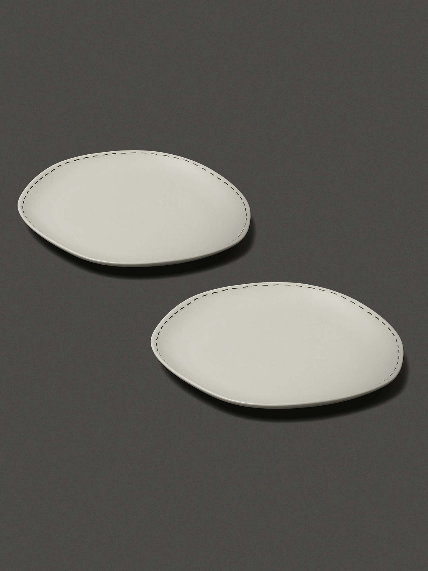 White Jaisalmer Side Plate (Set Of 2)