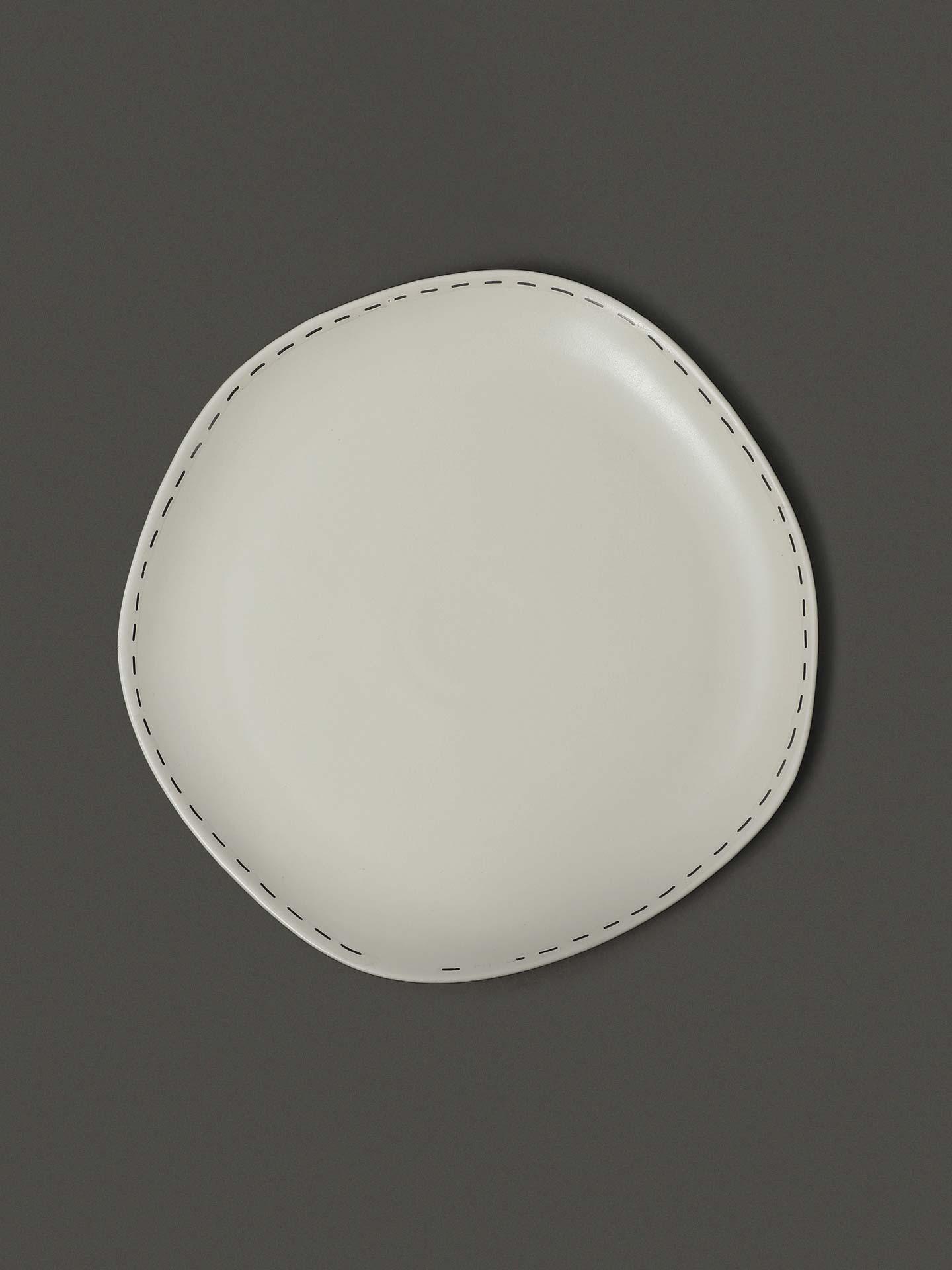 White Jaisalmer Side Plate (Set Of 2)